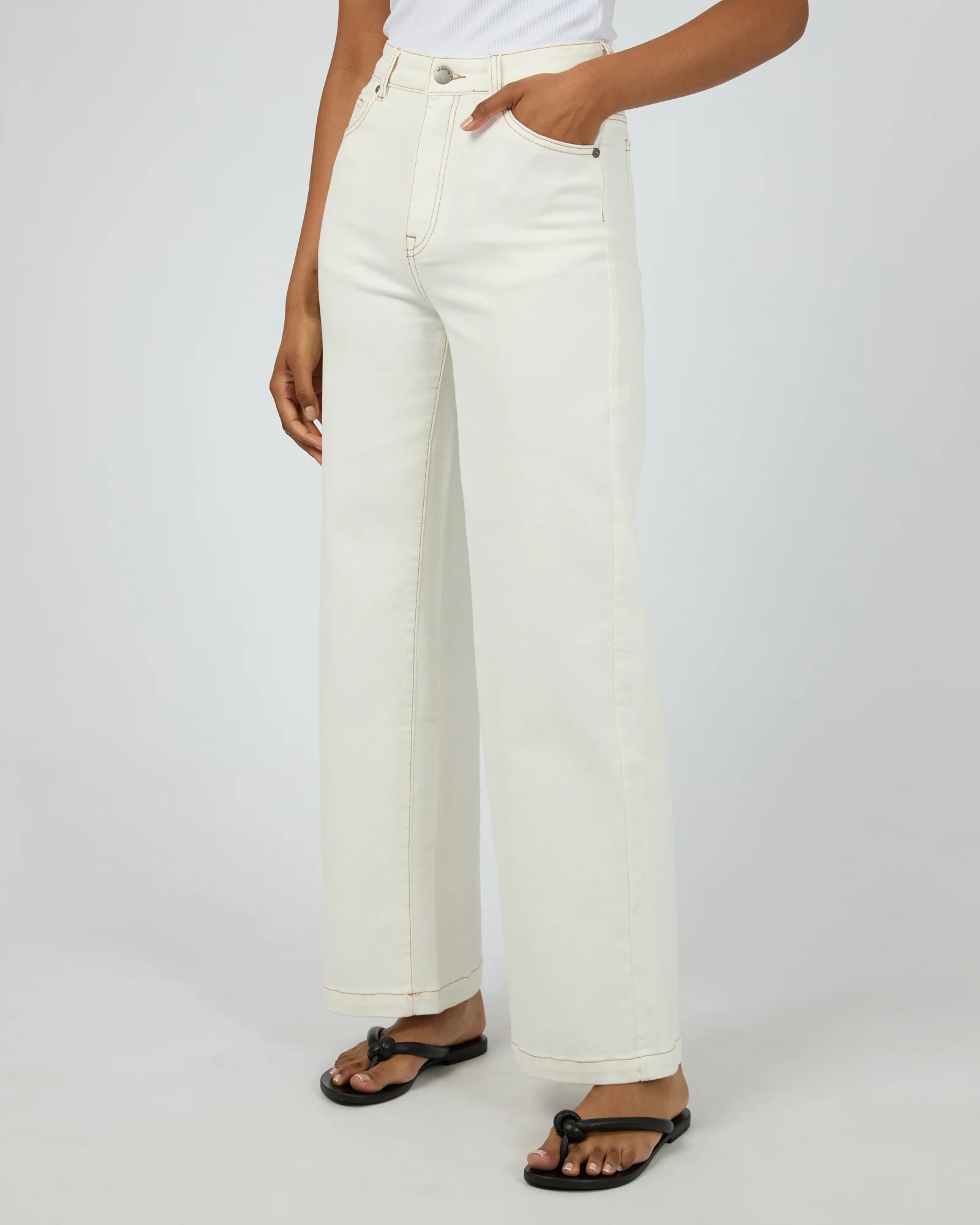 All About Eve Jacqui Wide Leg Vintage White - Image 5
