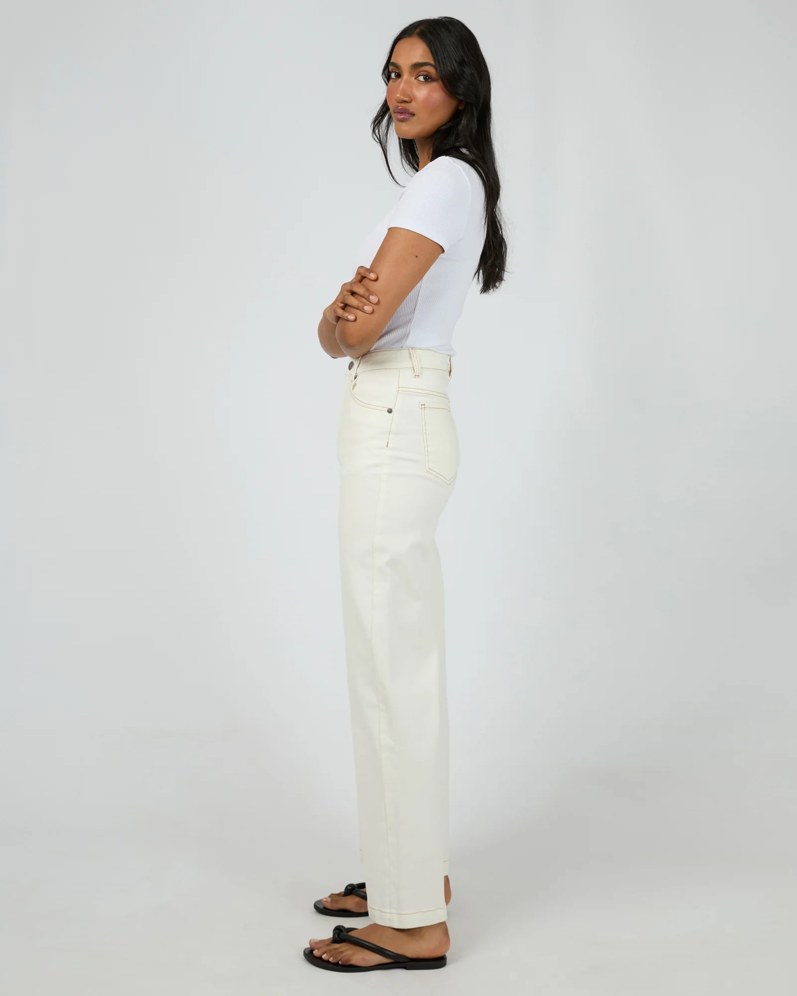 All About Eve Jacqui Wide Leg Vintage White - Image 6