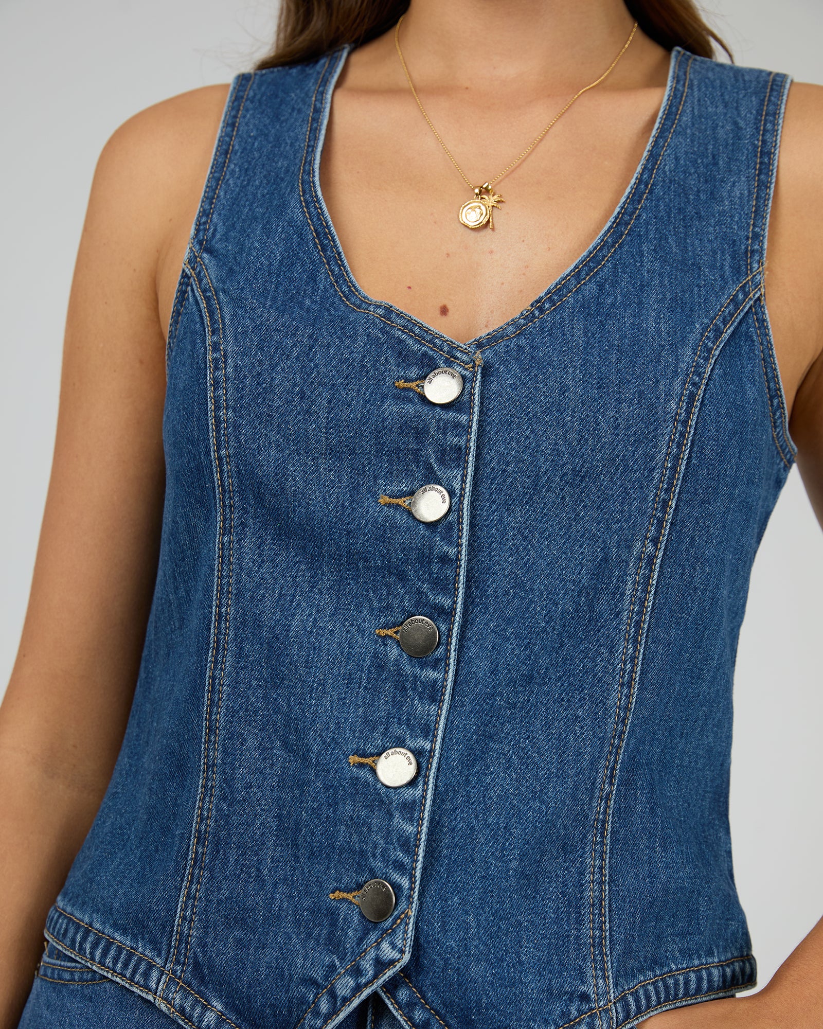 All About Eve Korin Vest Blue - Image 2