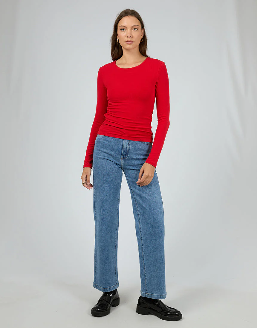 All About Eve Kylie Long Sleeve Top Scarlet - Image 3