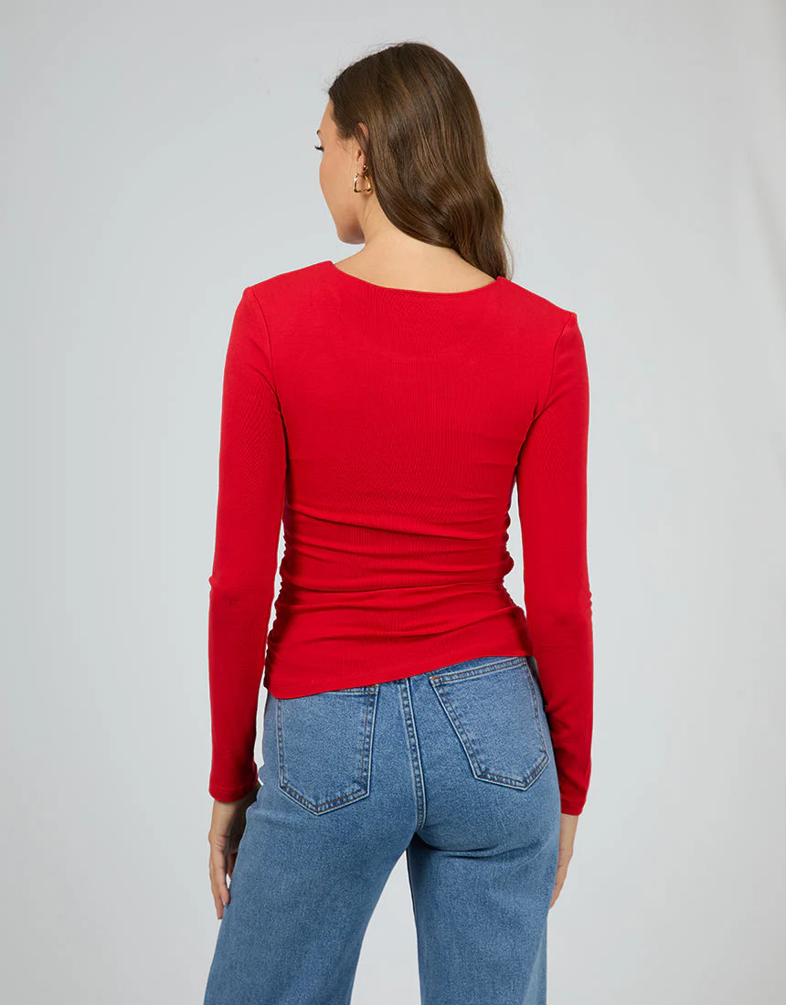 All About Eve Kylie Long Sleeve Top Scarlet - Image 6