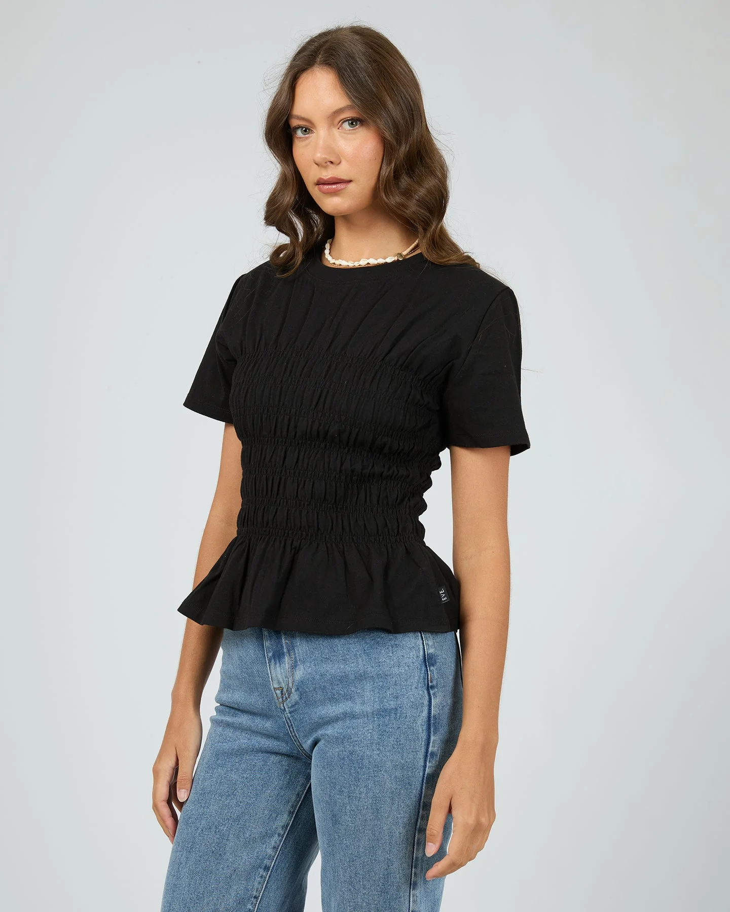 All About Eve Lipa Ruched Top Black - Image 2