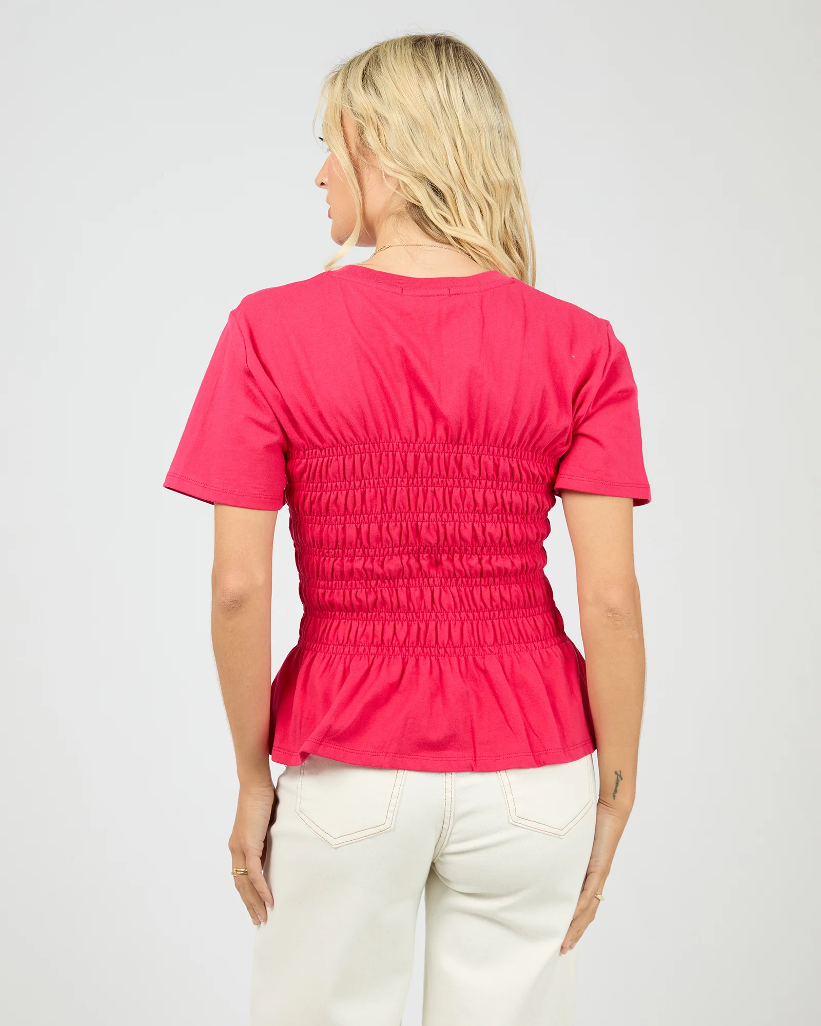 All About Eve Lipa Ruched Top Red - Image 6