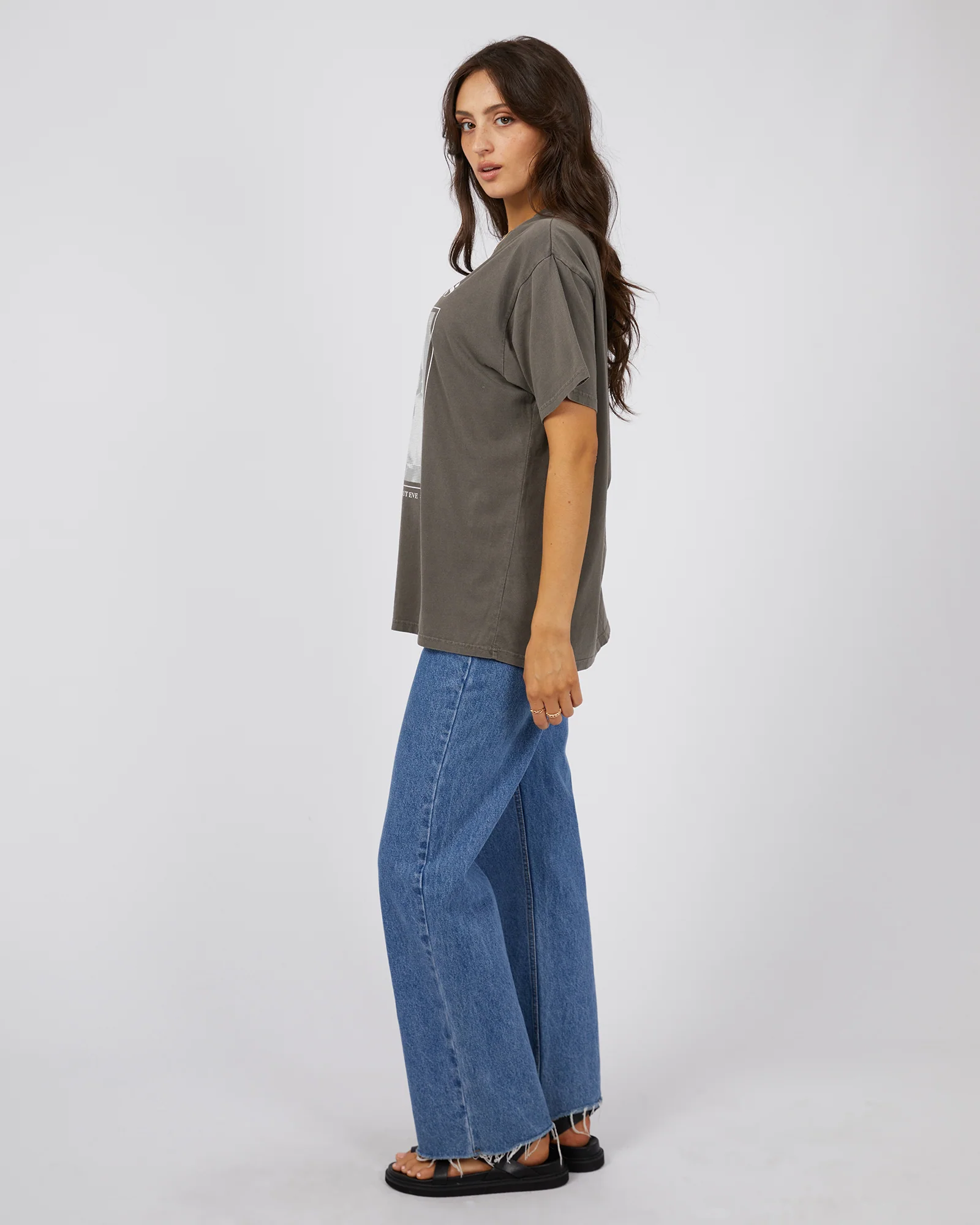 All About Eve Lovers Oversized Tee Charcoal - Image 5