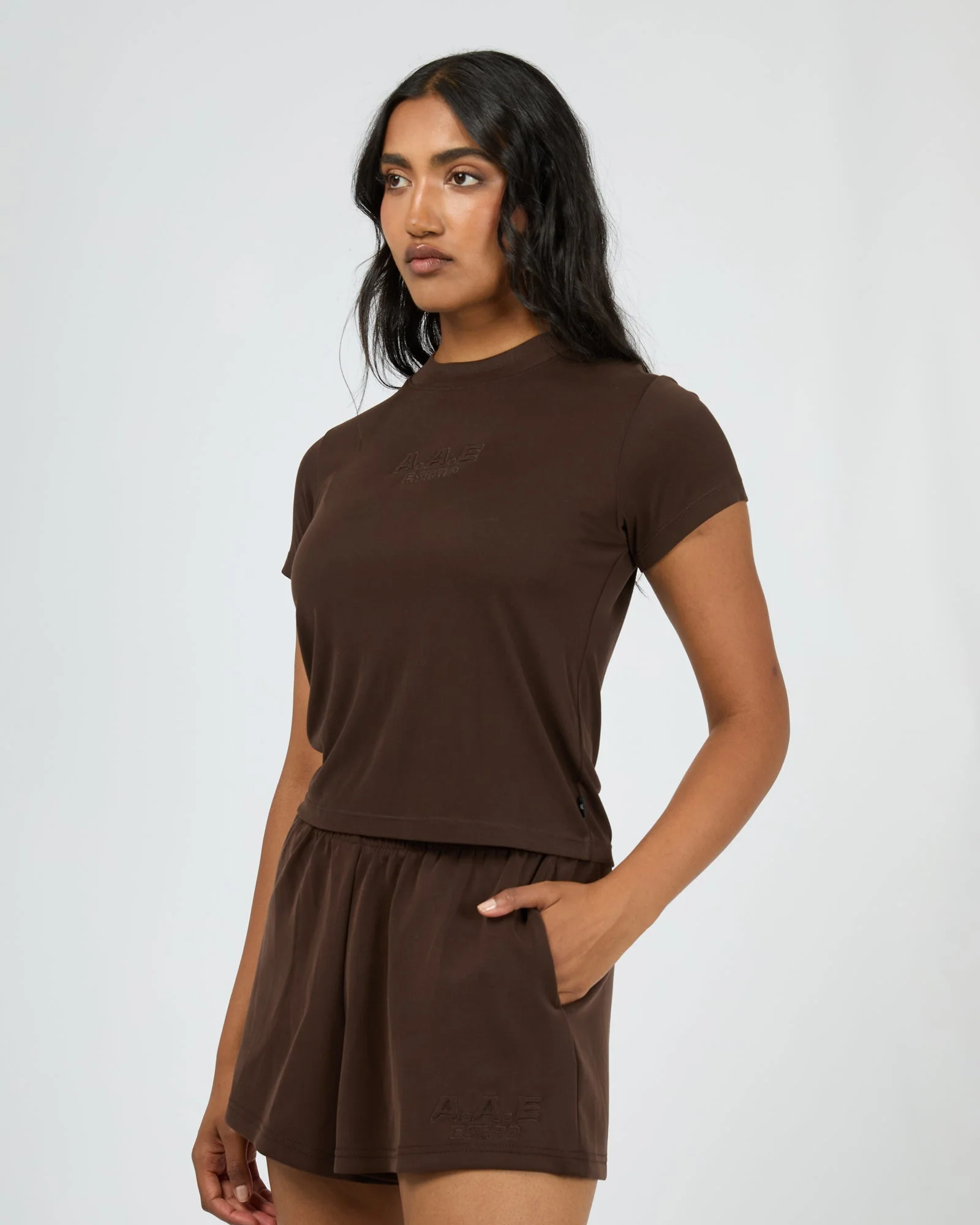All About Eve Luxe Active Tee Brown - Image 4