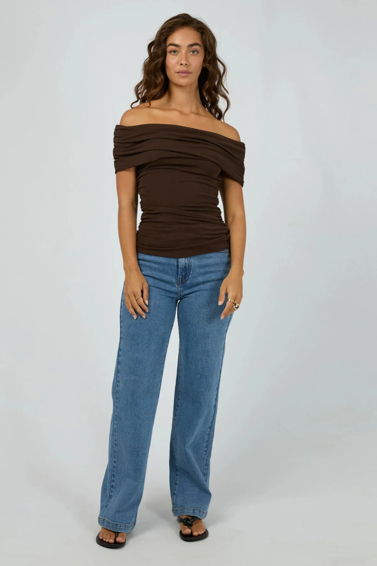 All About Eve Maddie Knit Top Brown - Image 2