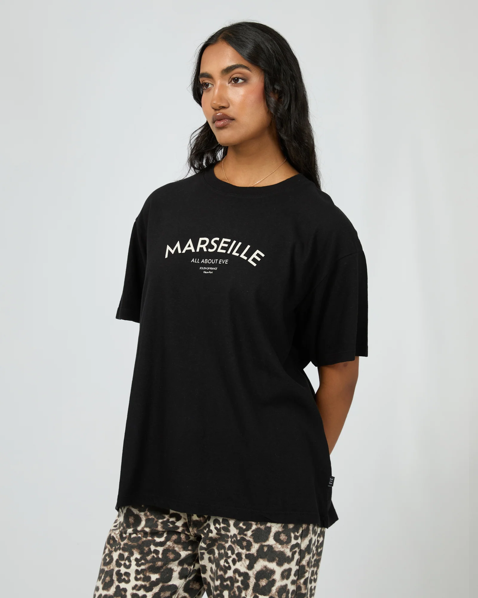 All About Eve Marseille Oversized Tee Washed Black - Image 3