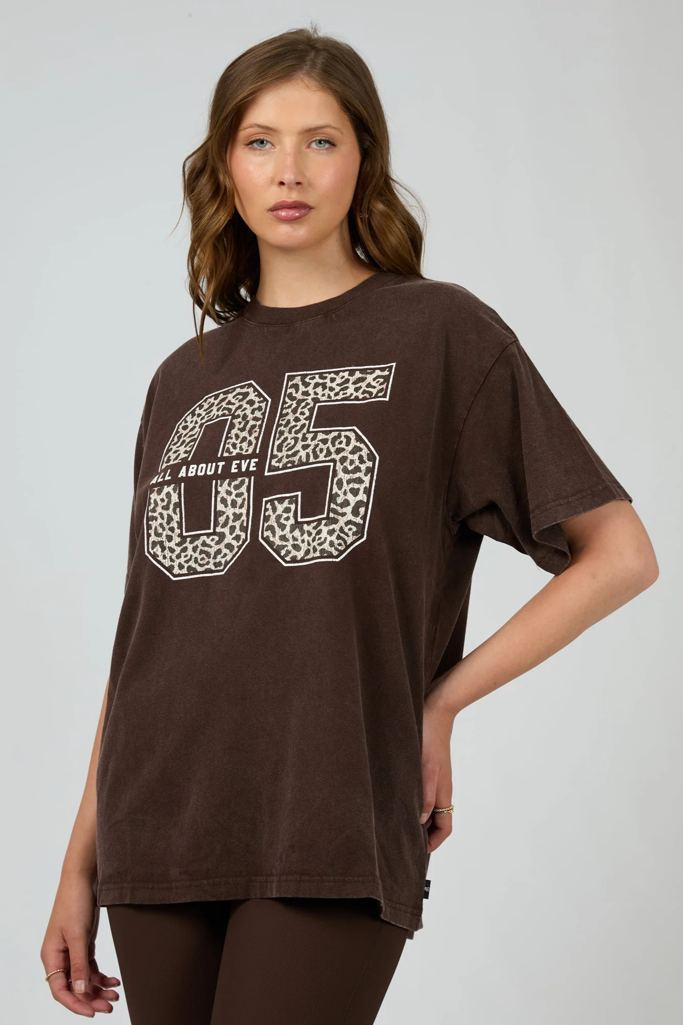 All About Eve Nico Relaxed Tee Brown - Image 2