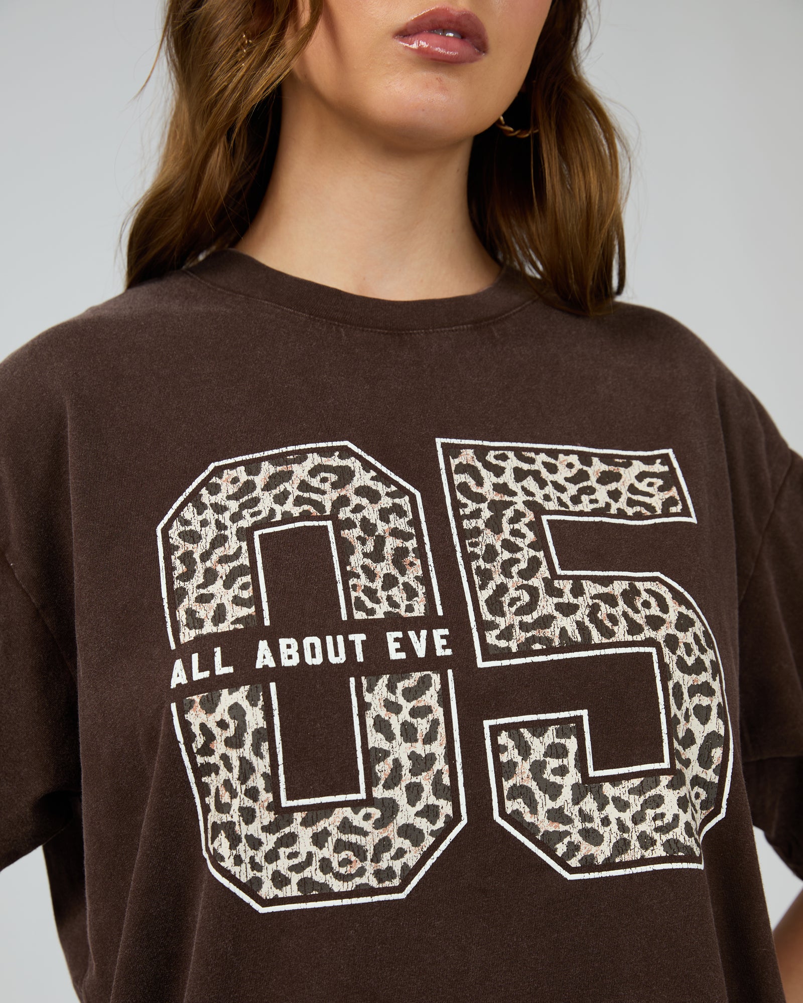 All About Eve Nico Relaxed Tee Brown - Image 3