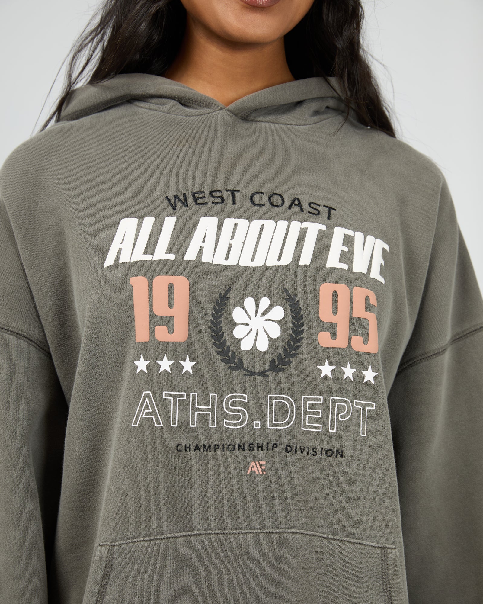 All About Eve Performance Oversized Hoodie Charcoal - Image 4
