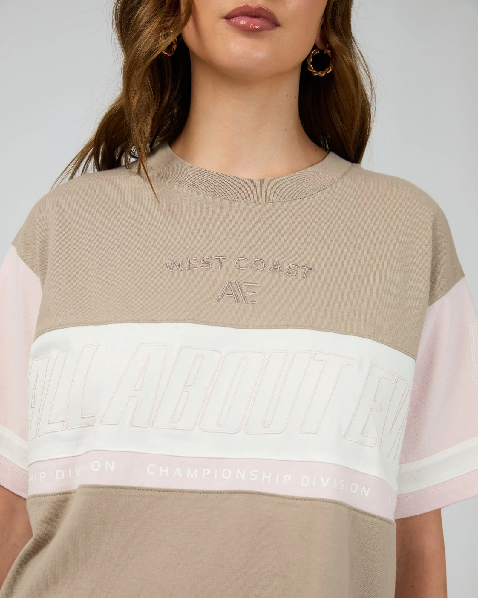 All About Eve Performance Relaxed Tee Stone - Image 3