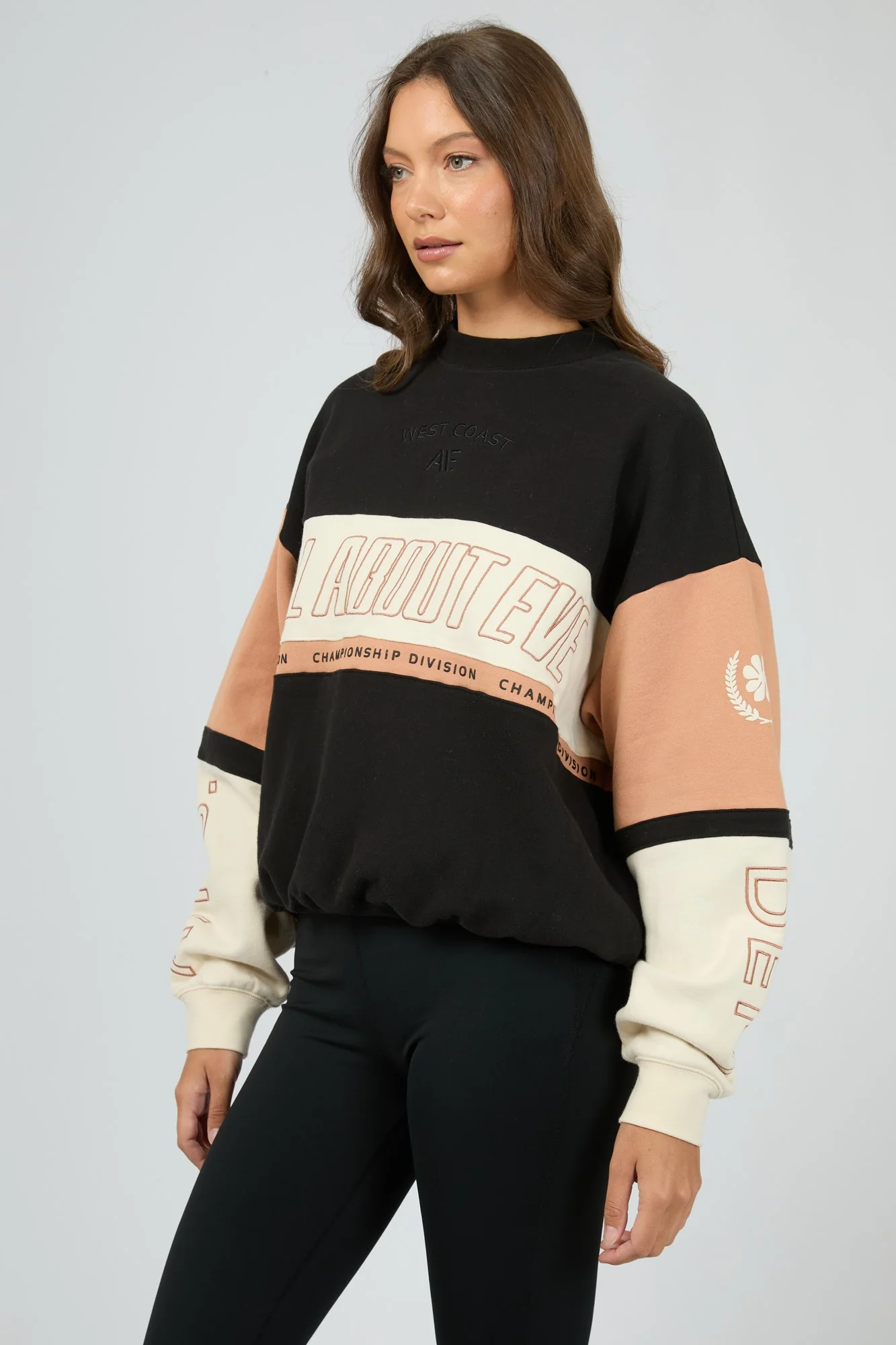 All About Eve Performance Slouch Panel Crew Black - Image 2