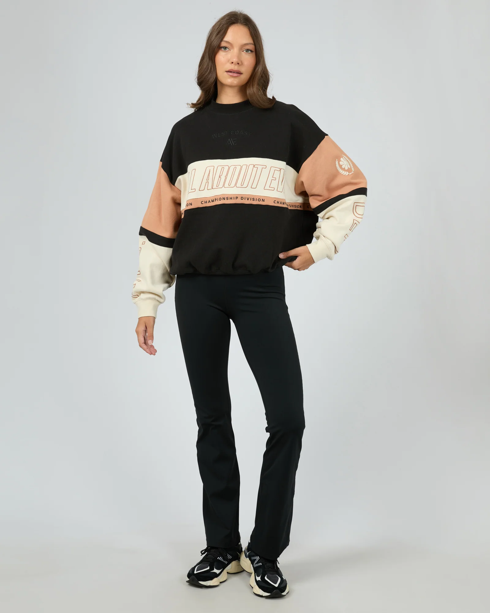 All About Eve Performance Slouch Panel Crew Black - Image 3