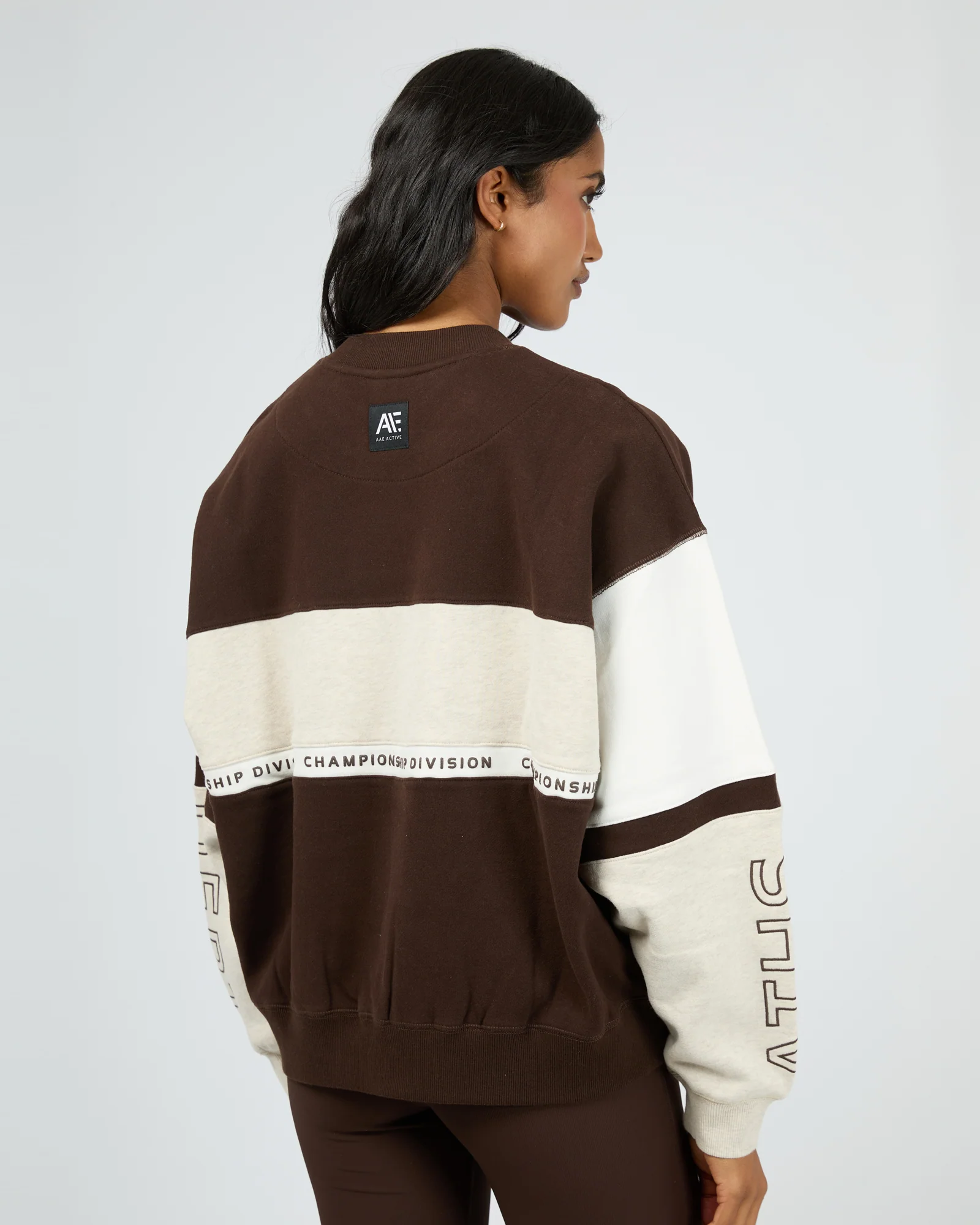 All About Eve Performance Slouch Panel Crew Brown - Image 6