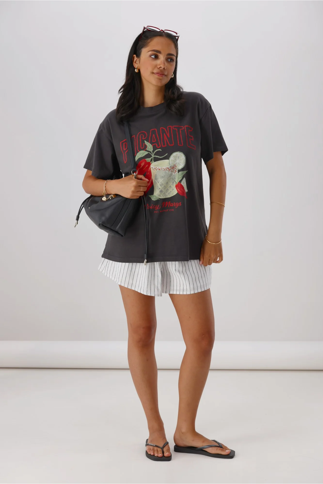 All About Eve Picante Tee Washed Black - Image 2