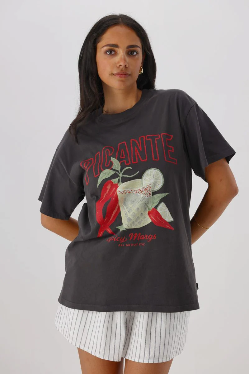 All About Eve Picante Tee Washed Black - Image 3