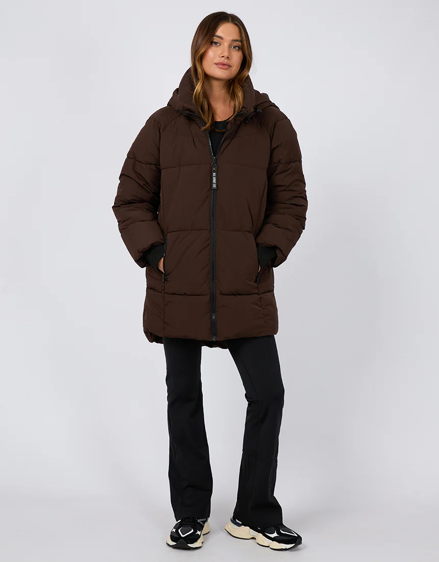 All About Eve Remi Luxe Midi Puffer Brown - Image 4