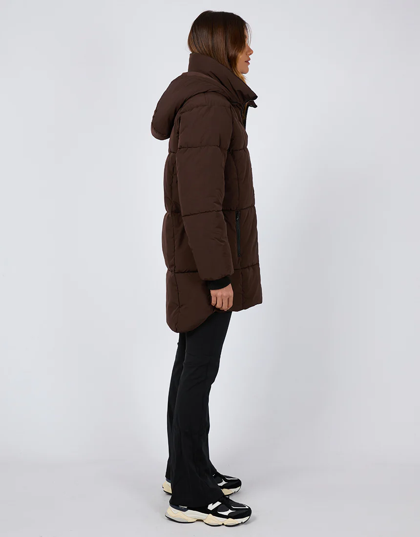 All About Eve Remi Luxe Midi Puffer Brown - Image 5