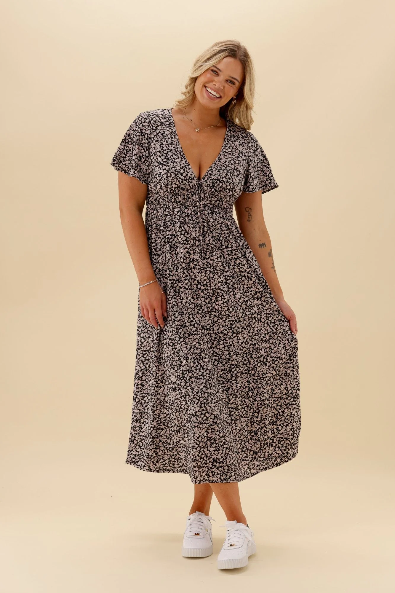 All About Eve Rhea Midi Dress Black