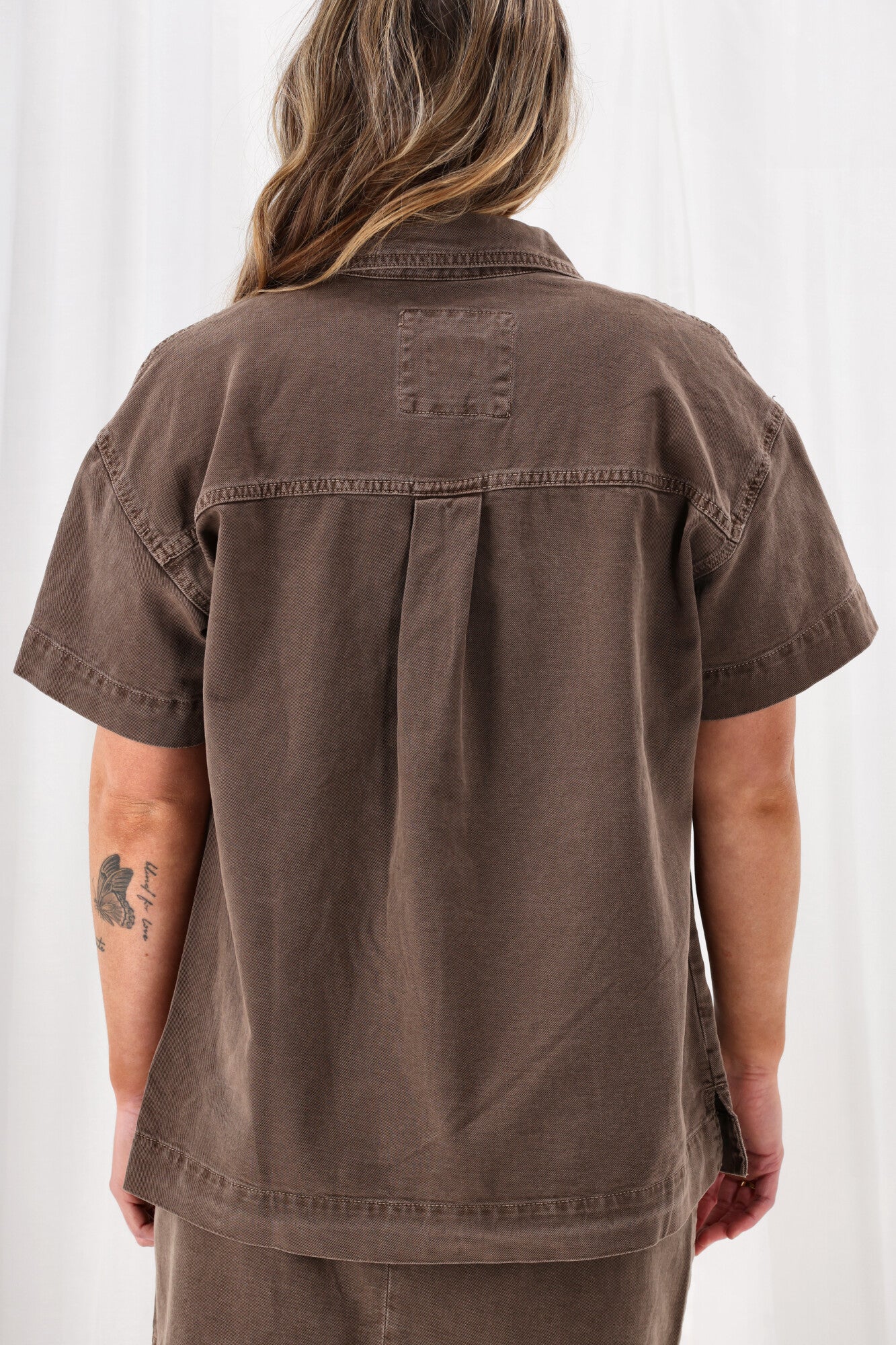 All About Eve Simi Denim Shirt Cocoa - Image 8