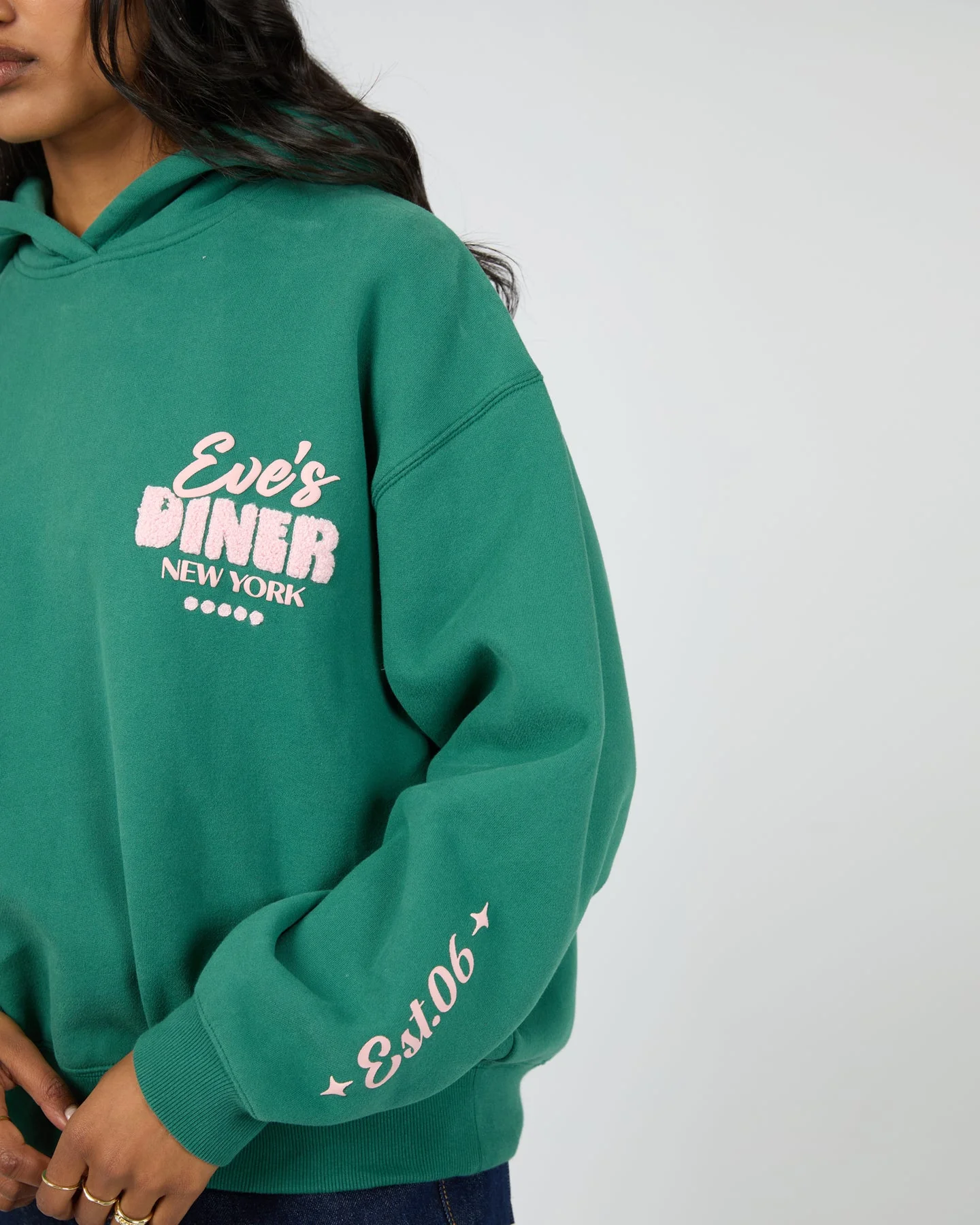 All About Eve South St Diner Box Hoodie Green - Image 7
