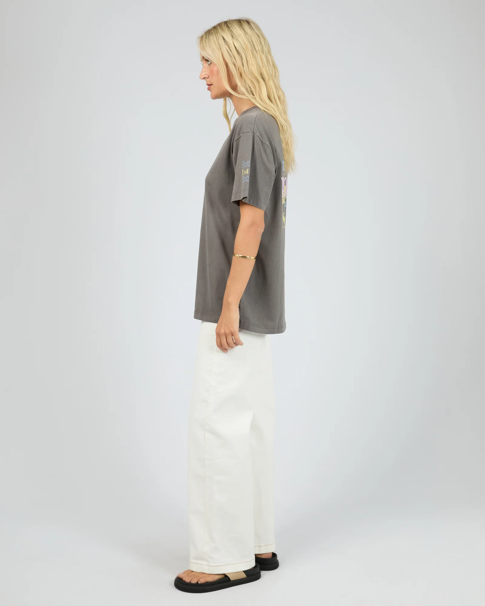 All About Eve Vacation Relaxed Tee Charcoal - Image 6