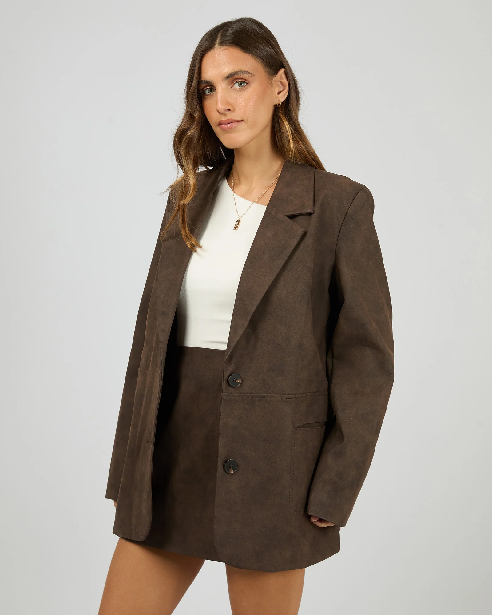 All About Eve Vanner Blazer Coffee - Image 5