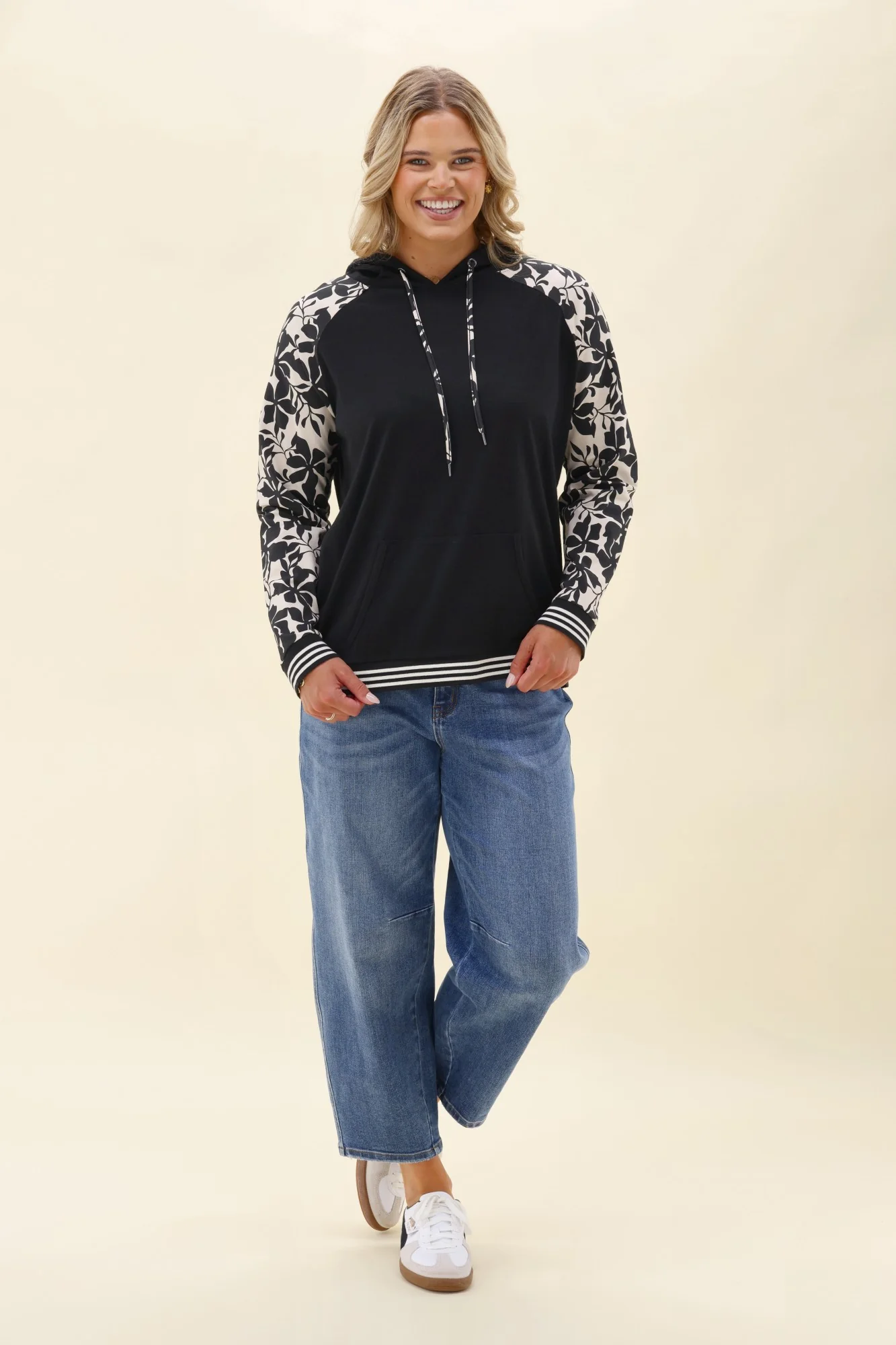 Alpine by Shine On Anglesea Hoodie Black White - Image 4
