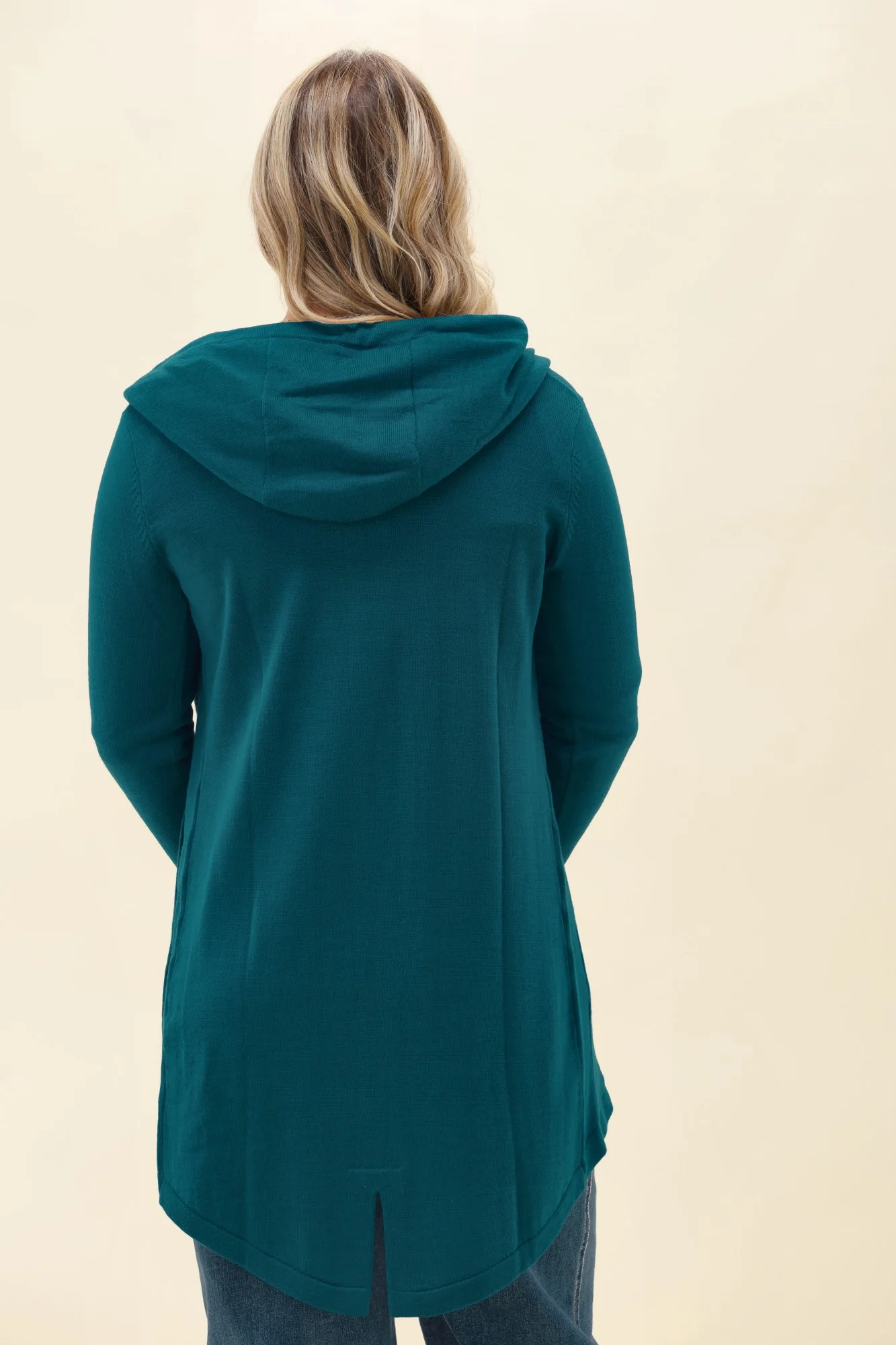 Alpine by Shine On Big Dreams Cardigan Teal Blue With Floral Hood - Image 6
