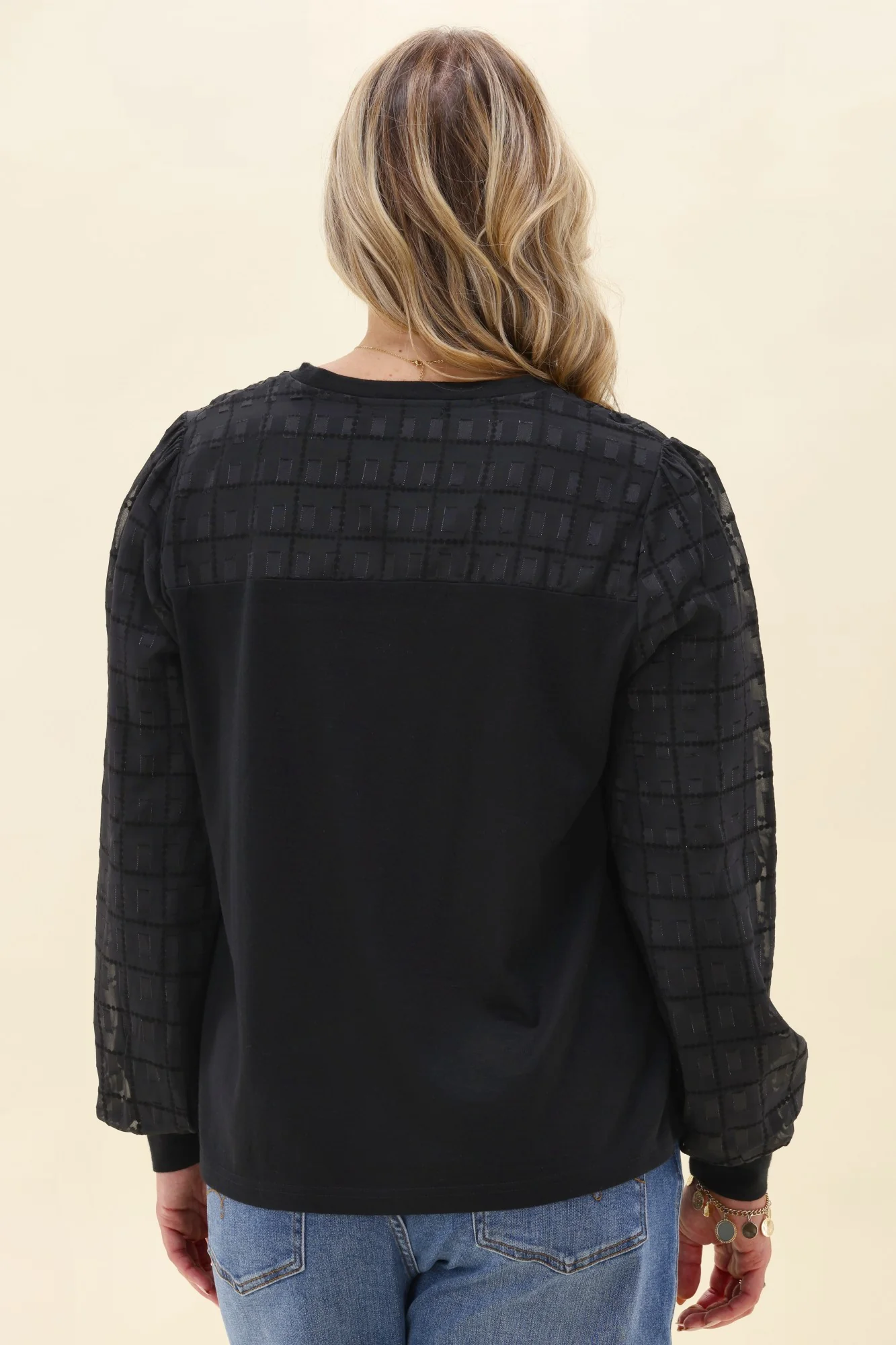 Alpine by Shine On Evelyn Contrast Top Black - Image 7