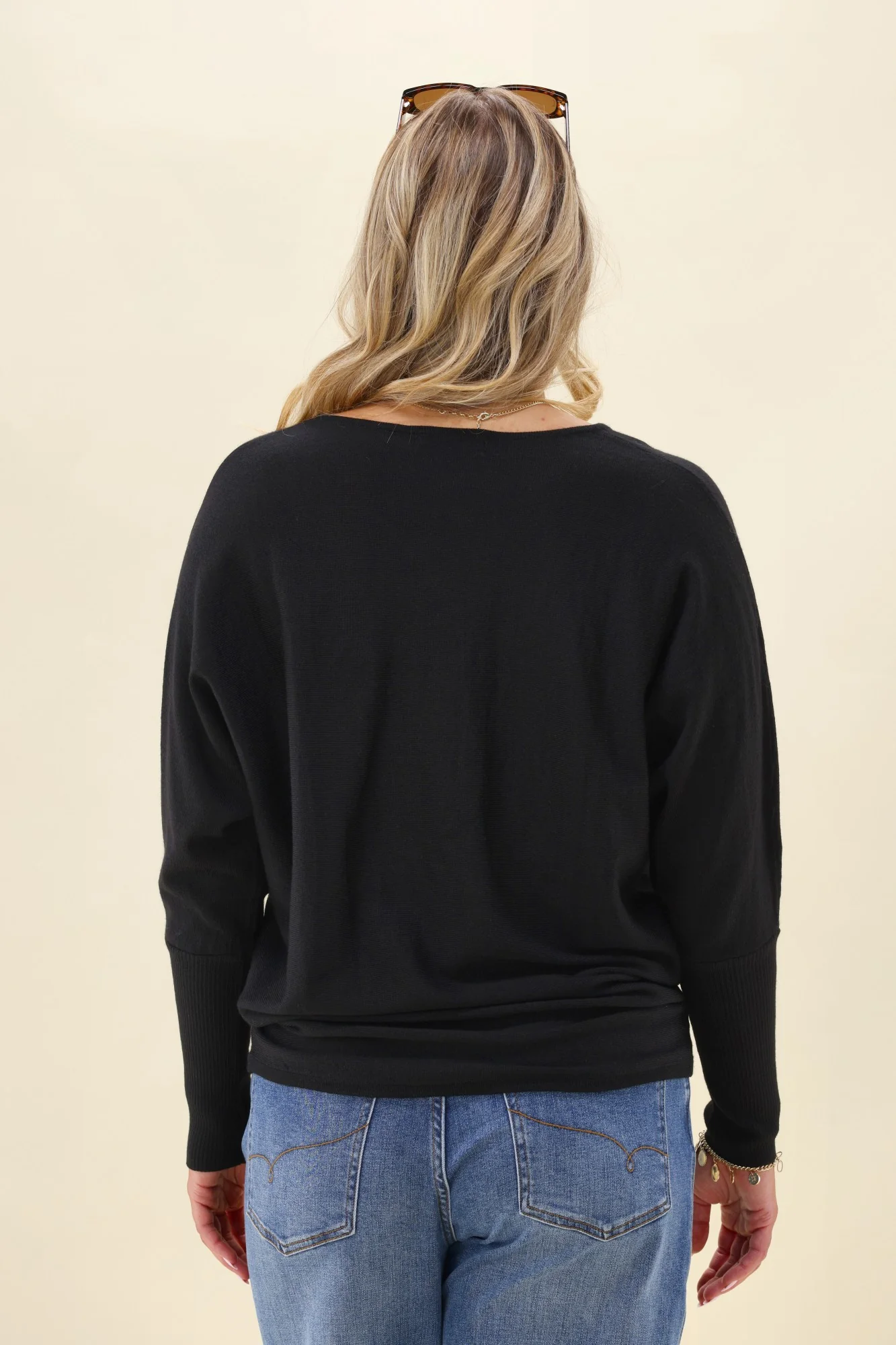 Alpine by Shine On Gigi Merino Batwing Top Black - Image 8