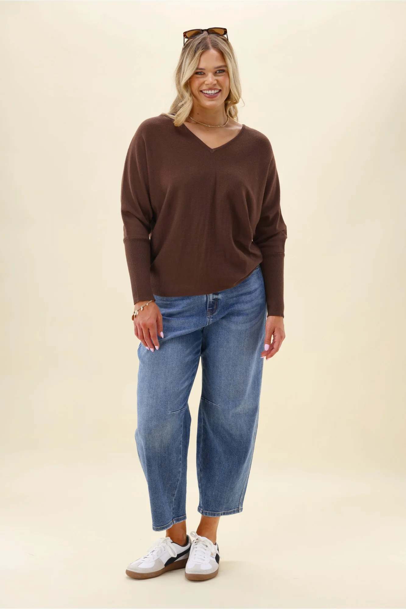 Alpine by Shine On Gigi Merino Batwing Top Chocolate - Image 4