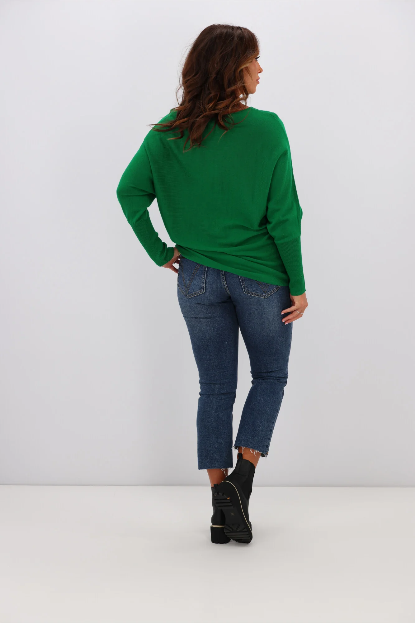 Alpine by Shine On Gigi Merino Batwing Top Emerald - Image 8