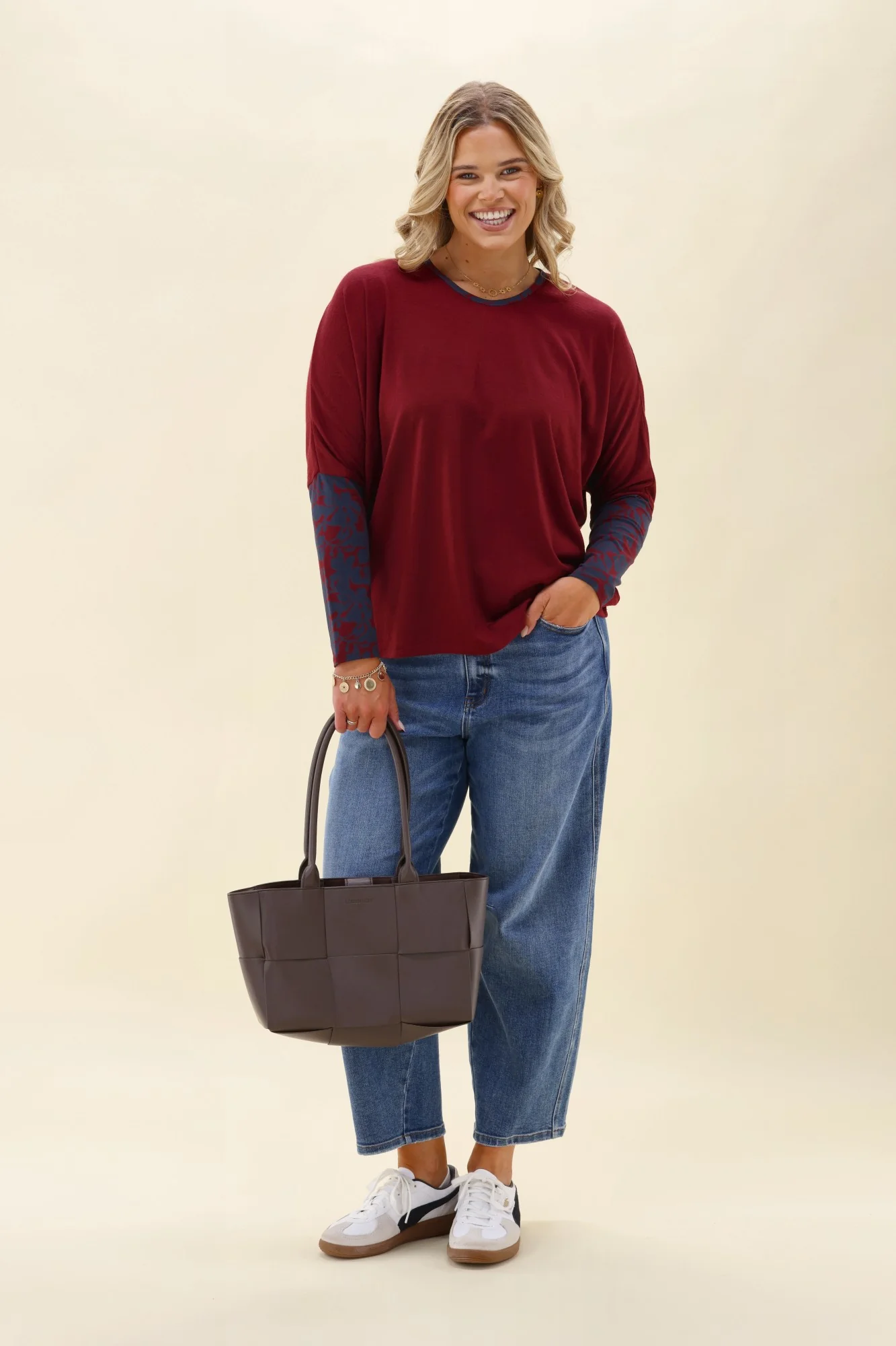 Alpine by Shine On Lyon Merino Hi-lo Top Cherry - Image 2