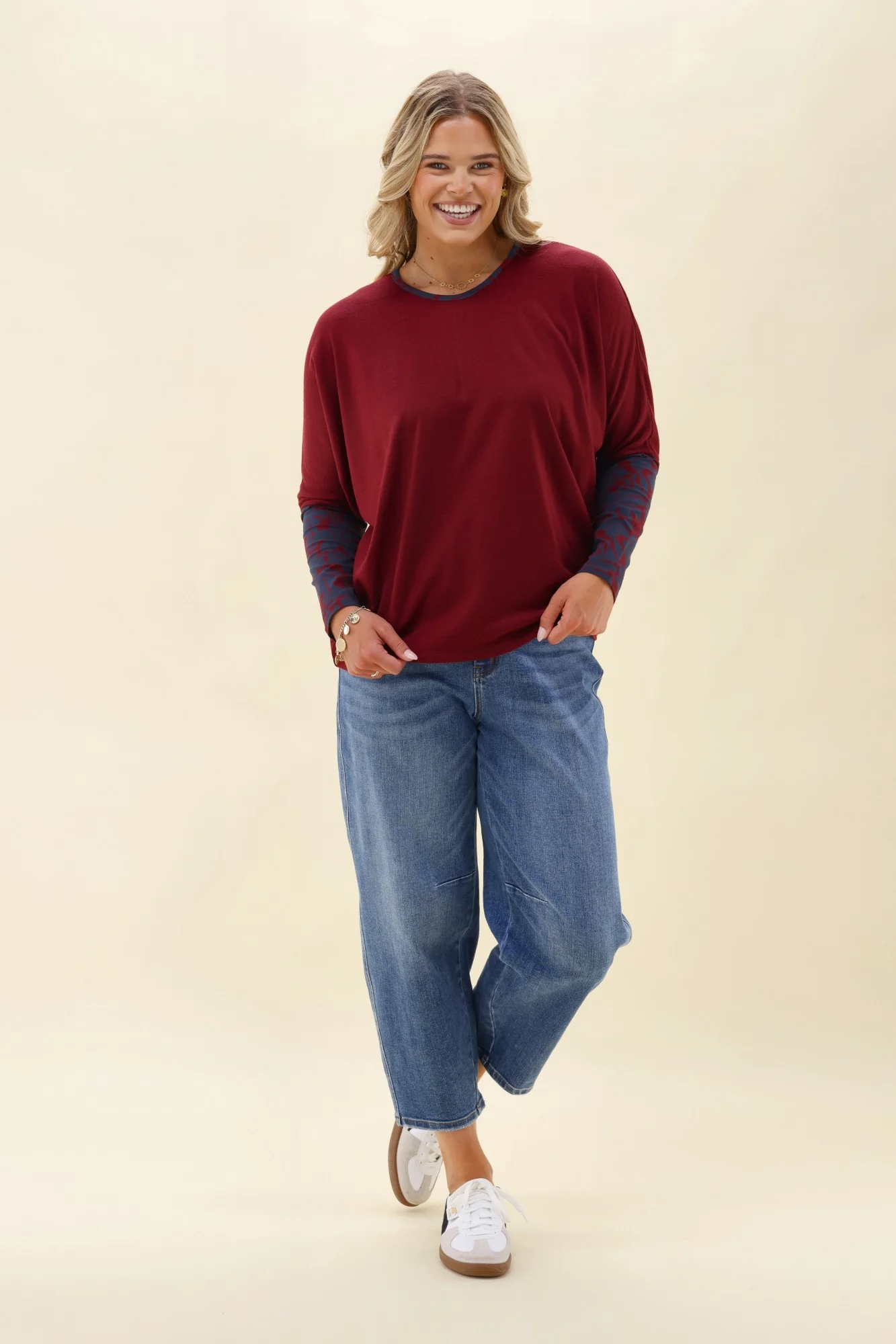 Alpine by Shine On Lyon Merino Hi-lo Top Cherry - Image 4