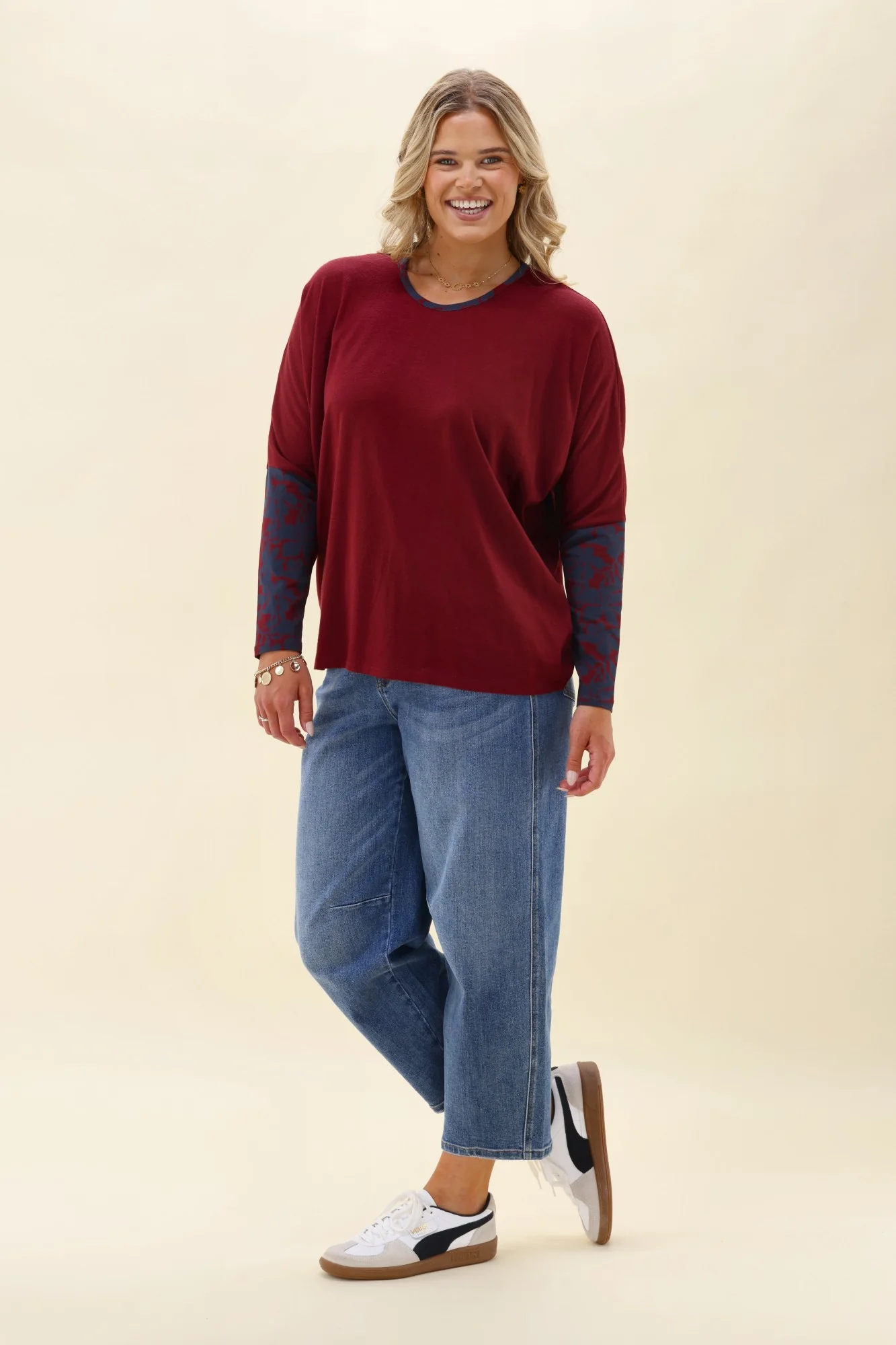 Alpine by Shine On Lyon Merino Hi-lo Top Cherry - Image 5