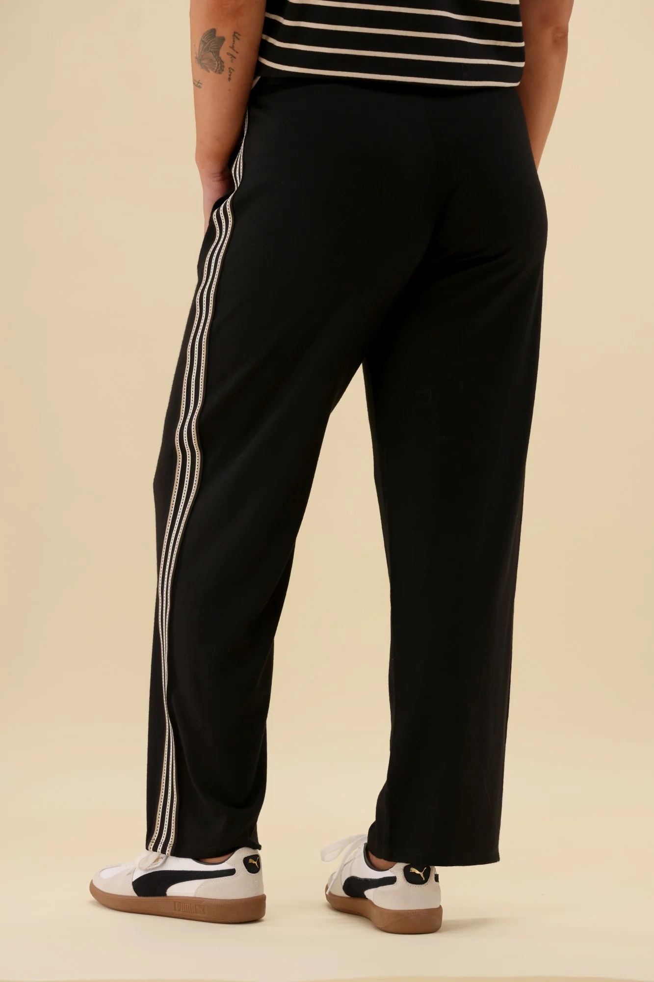 Alpine by Shine On Vancouver Stripe Detail Merino Pant Black - Image 6