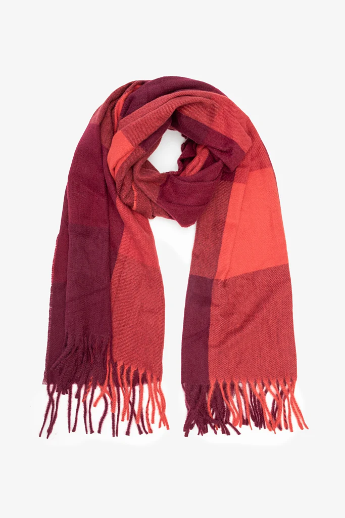 Antler Mulled Wine Check Scarf - Image 2