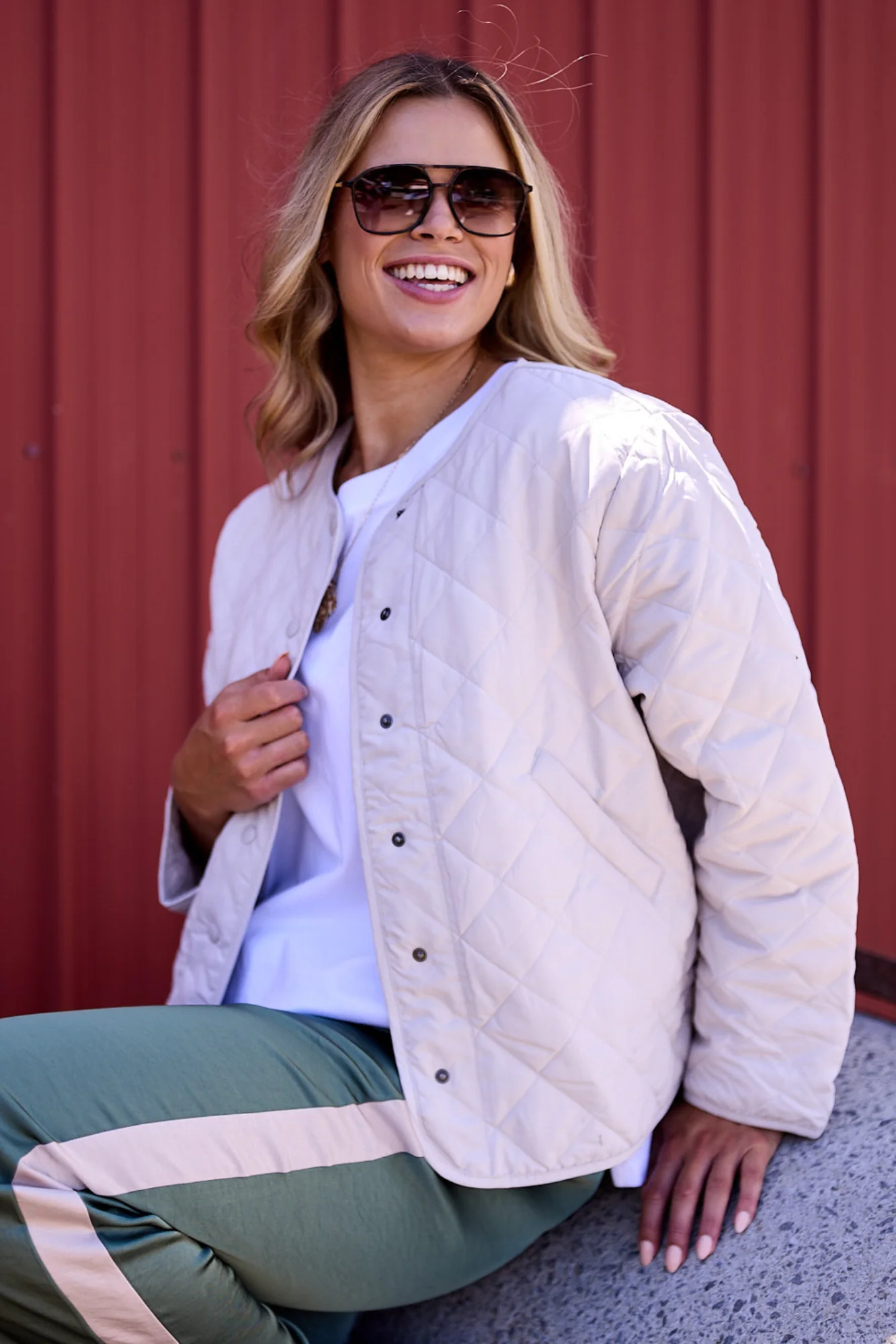 AS Colour Wo's Quilted Jacket Bone