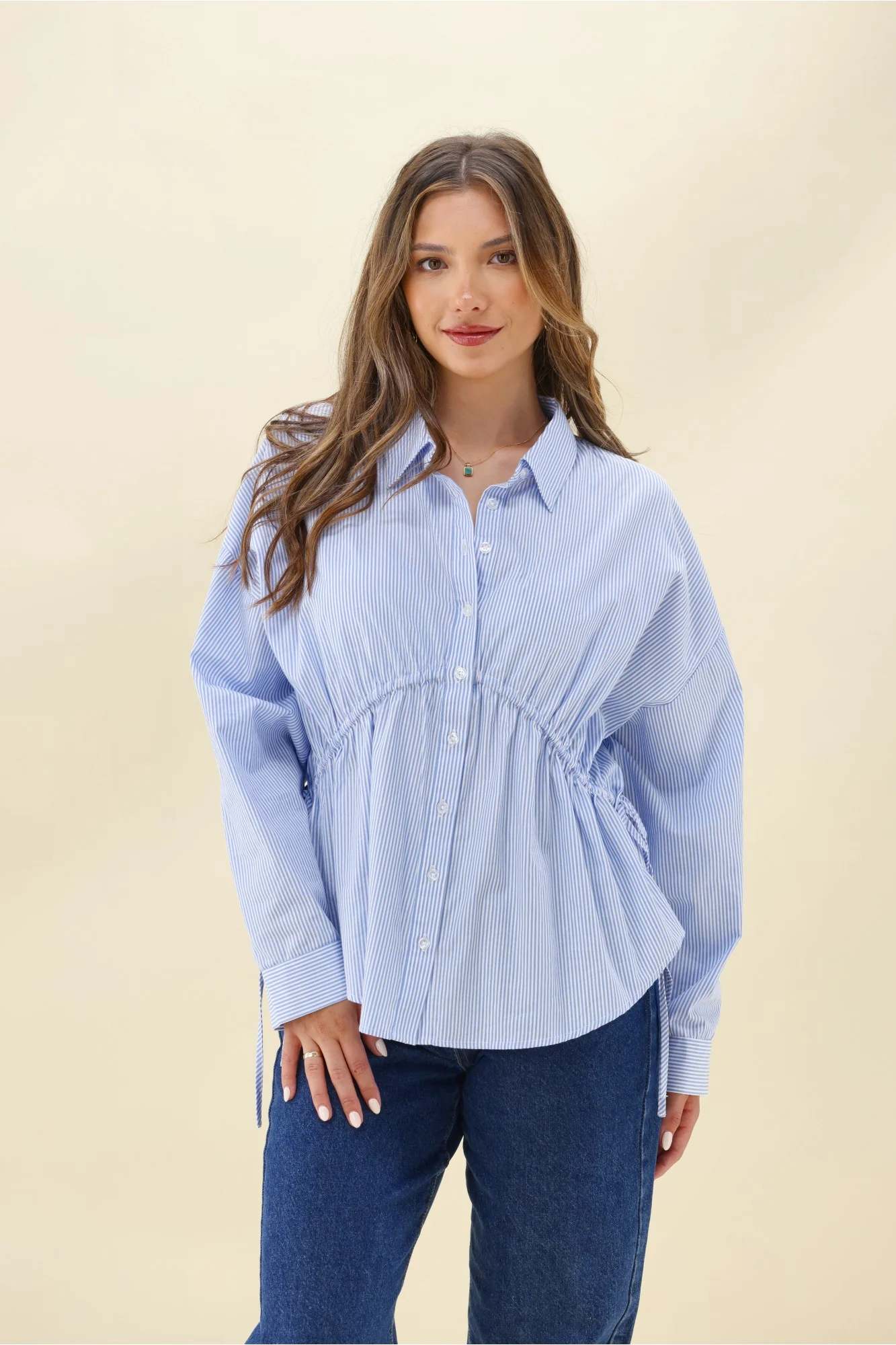 Ayva Amy Shirt With Drawcord Stripe - Image 4