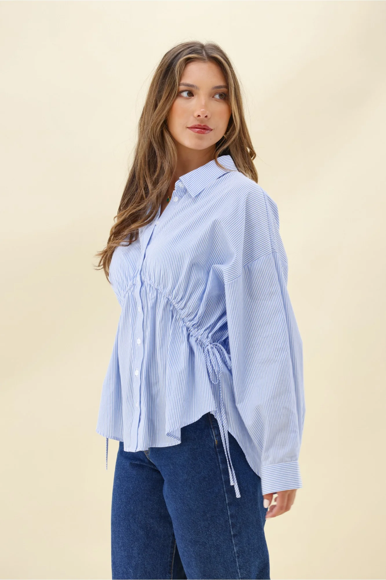 Ayva Amy Shirt With Drawcord Stripe - Image 5