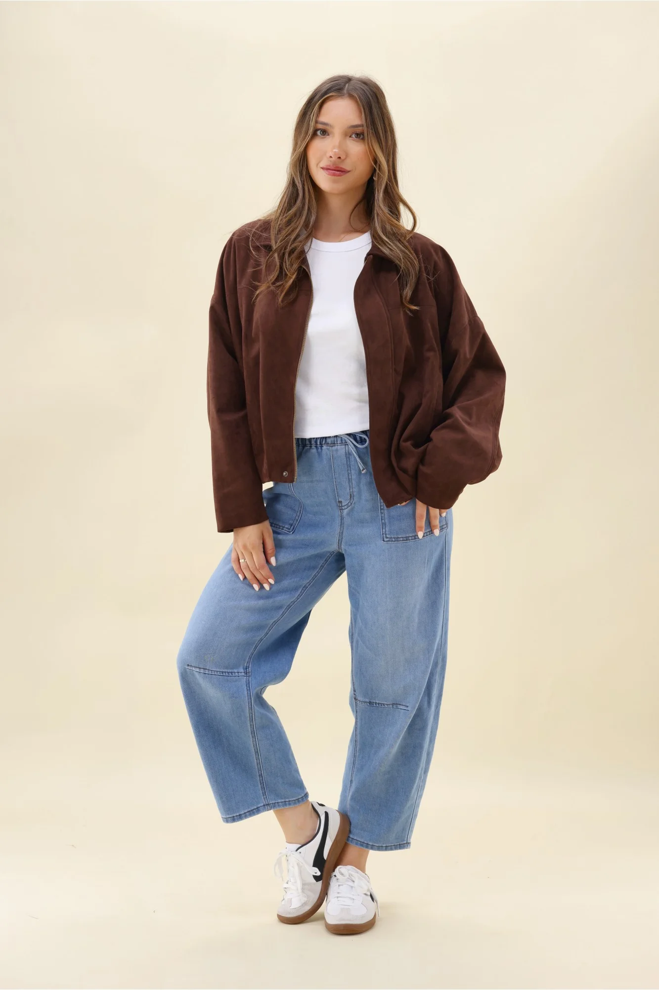 Ayva Dylan Suede Jacket Chocolate - Image 6
