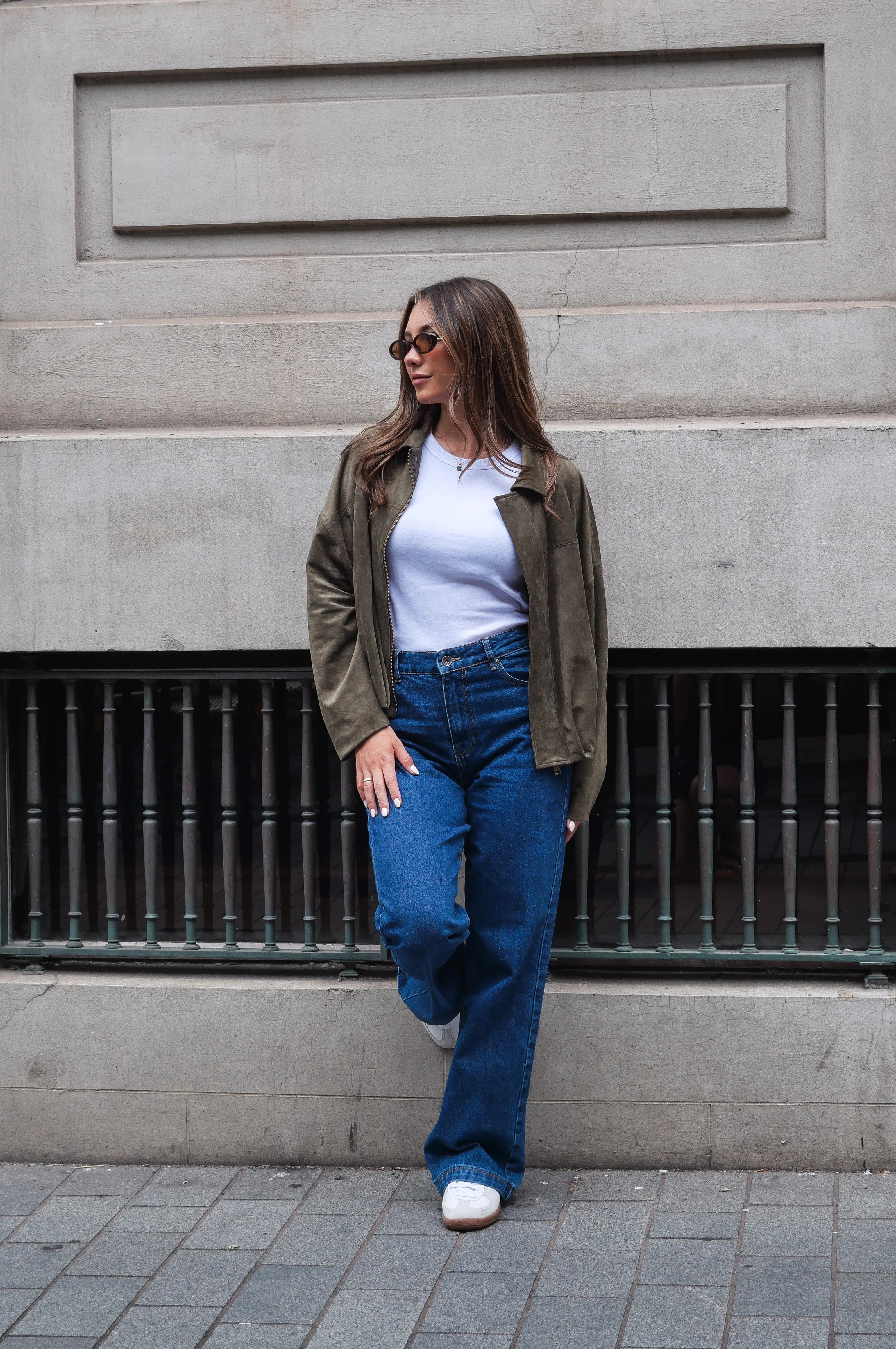 Ayva Dylan Suede Jacket Khaki - Image 2