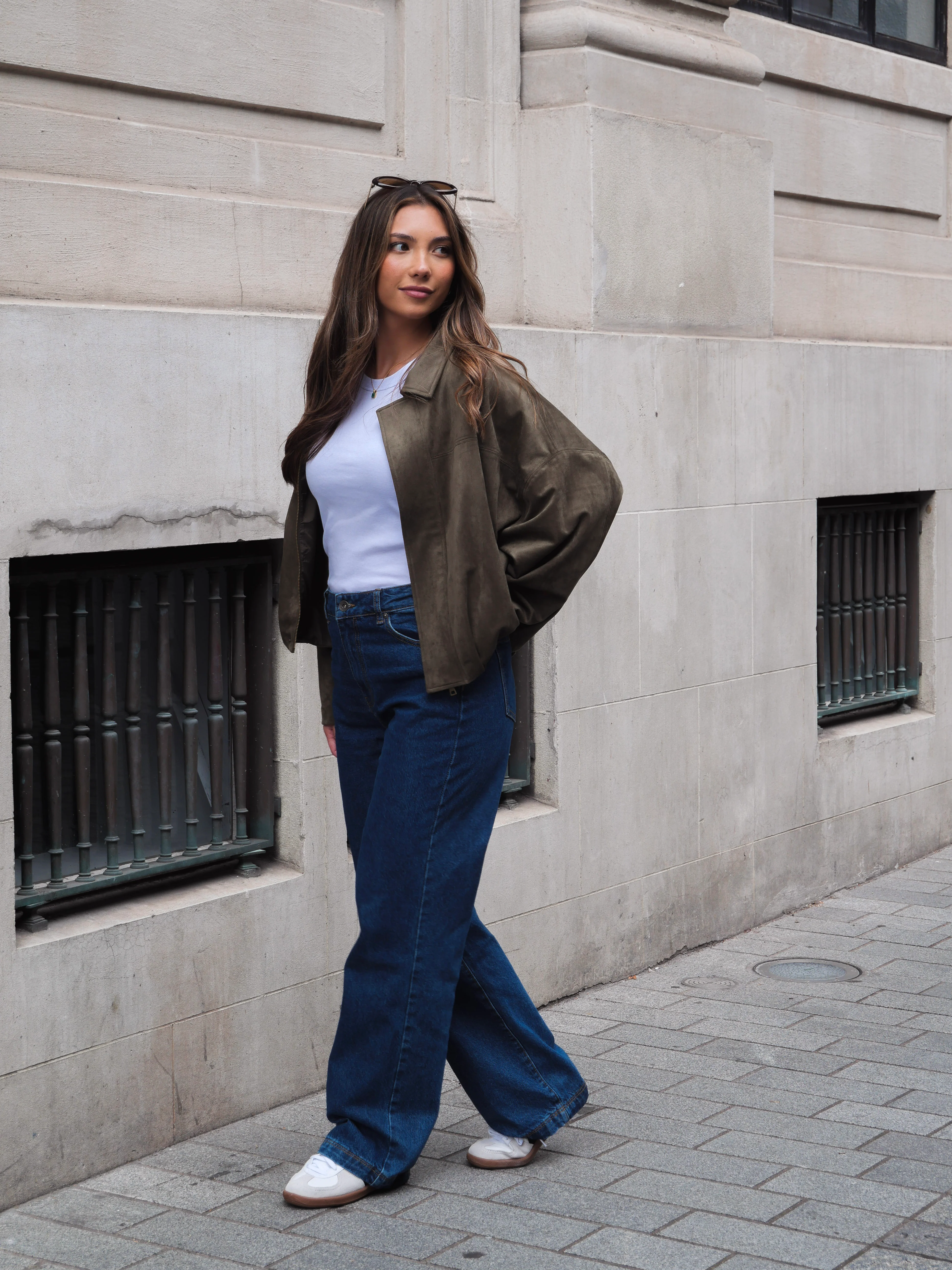 Ayva Dylan Suede Jacket Khaki - Image 8