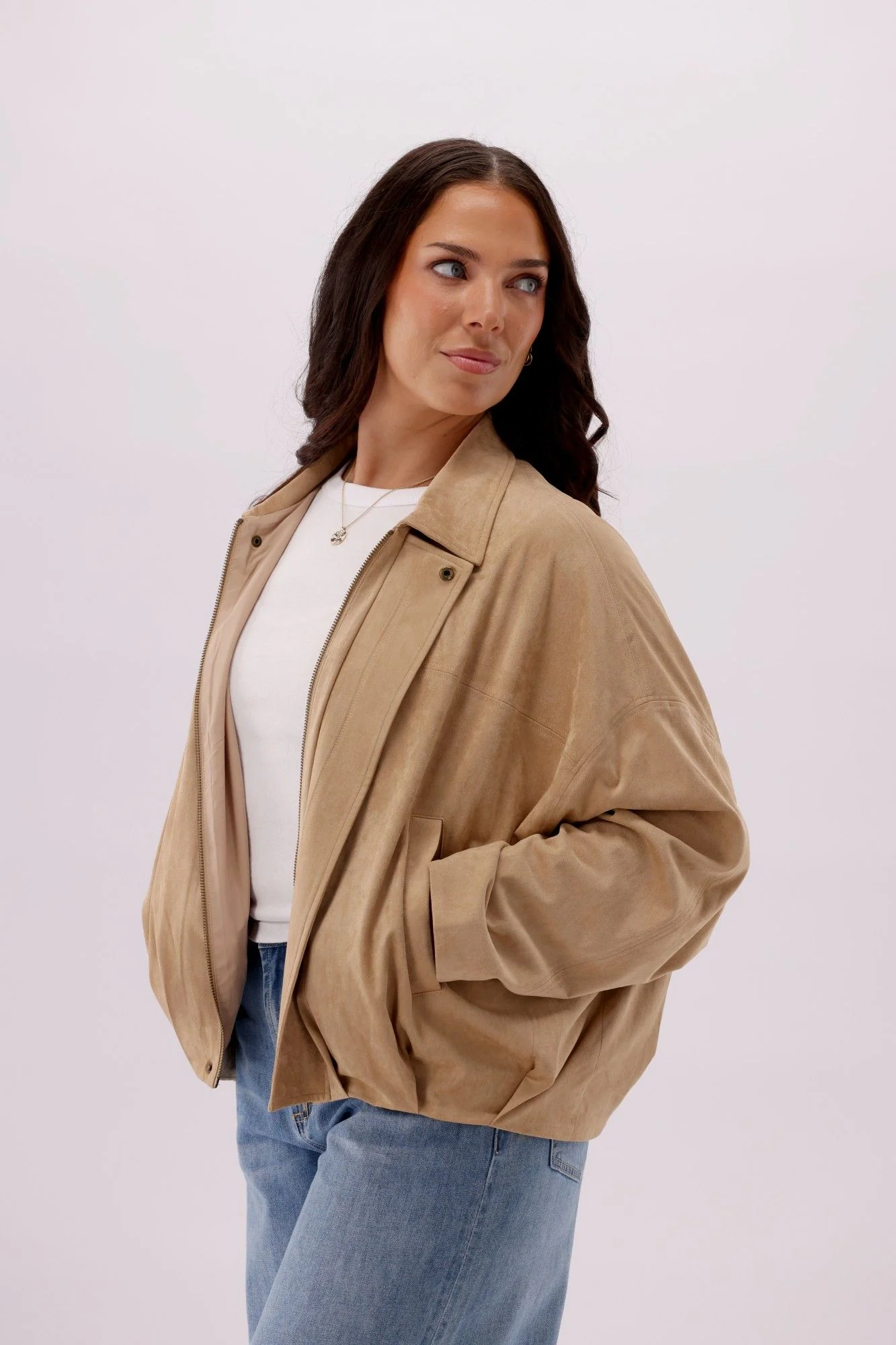 Ayva Dylan Suede Jacket Mocha - Image 5