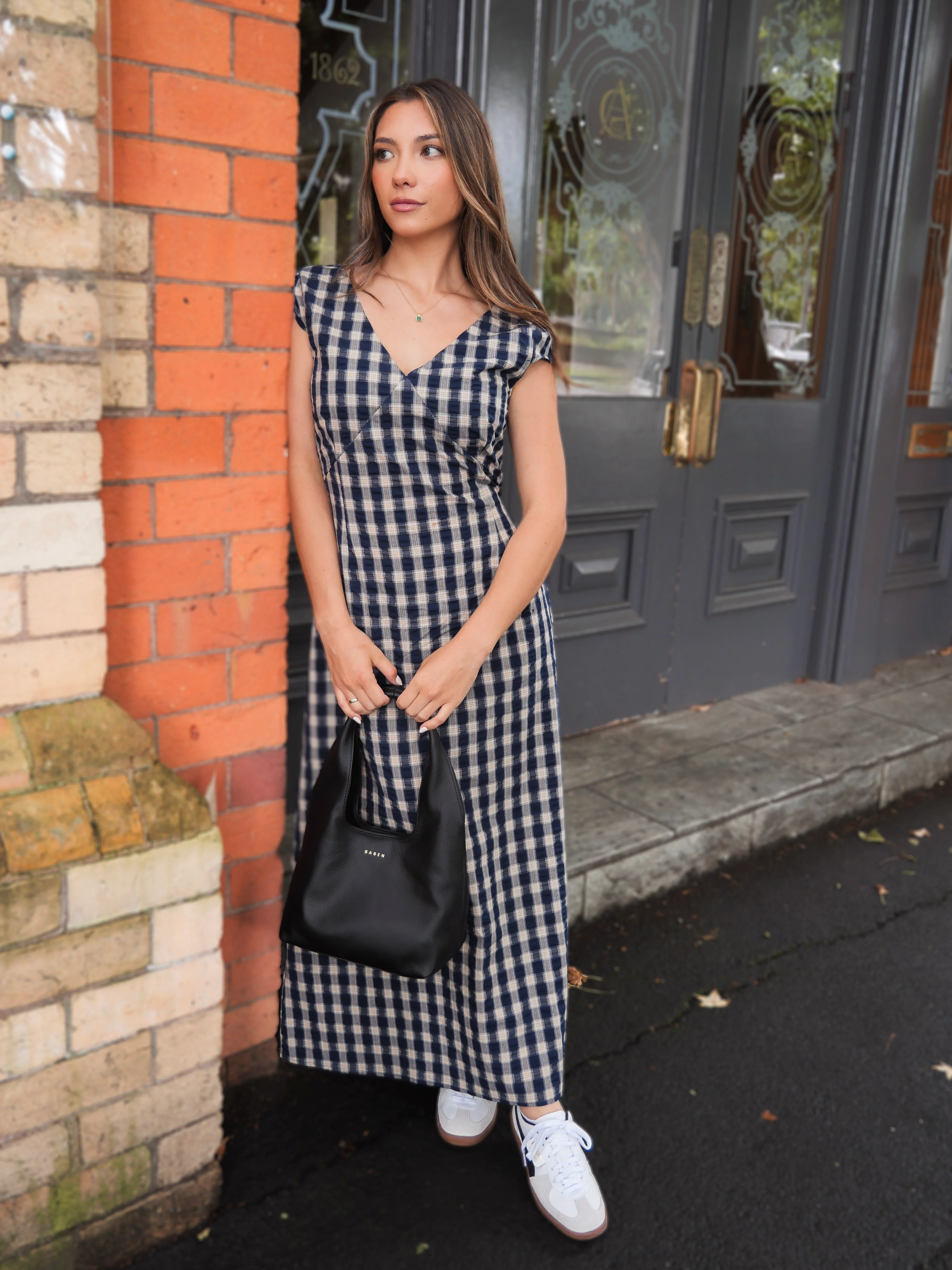 Ayva Eden Dress Blue Check
