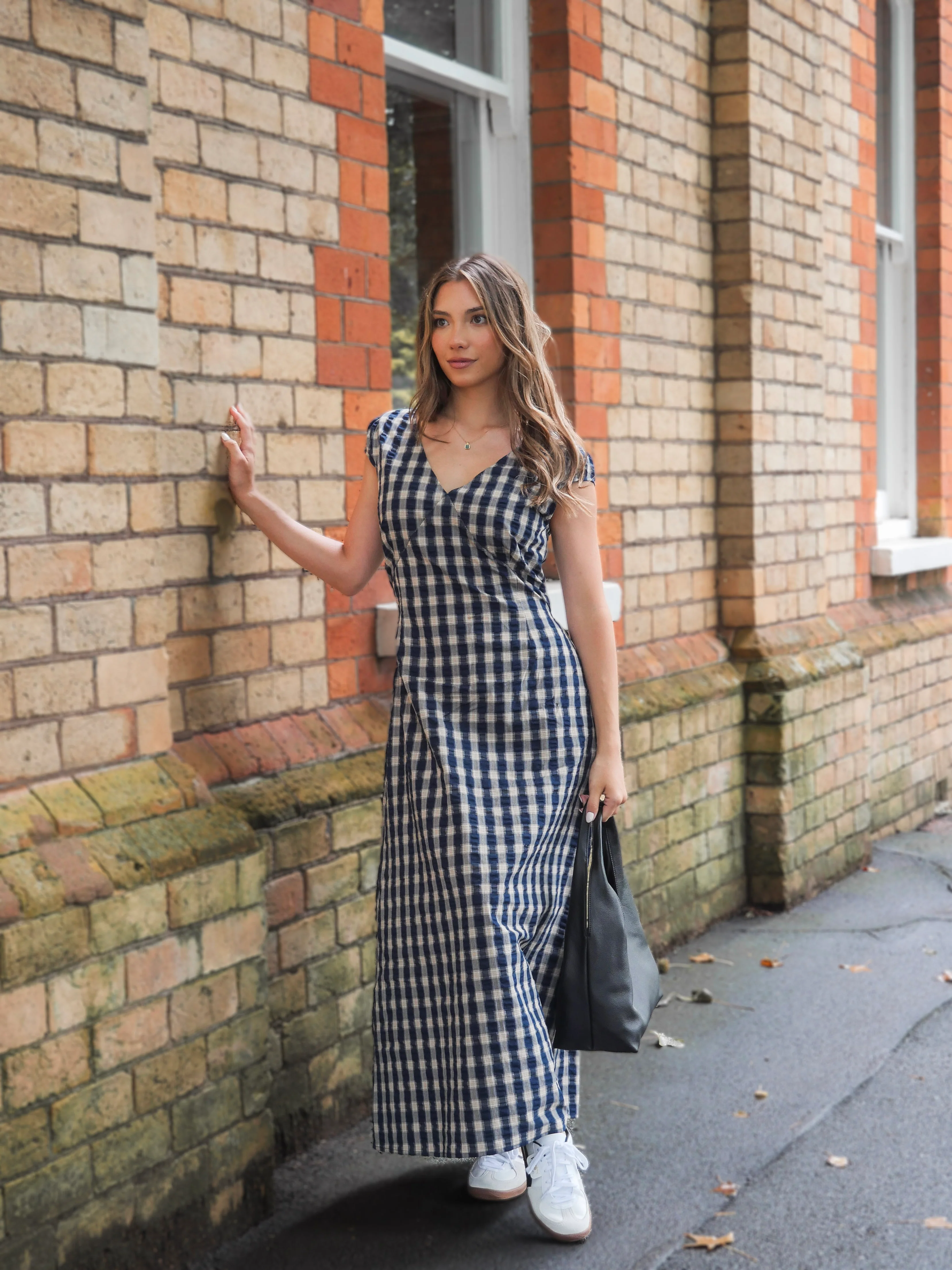Ayva Eden Dress Blue Check - Image 5