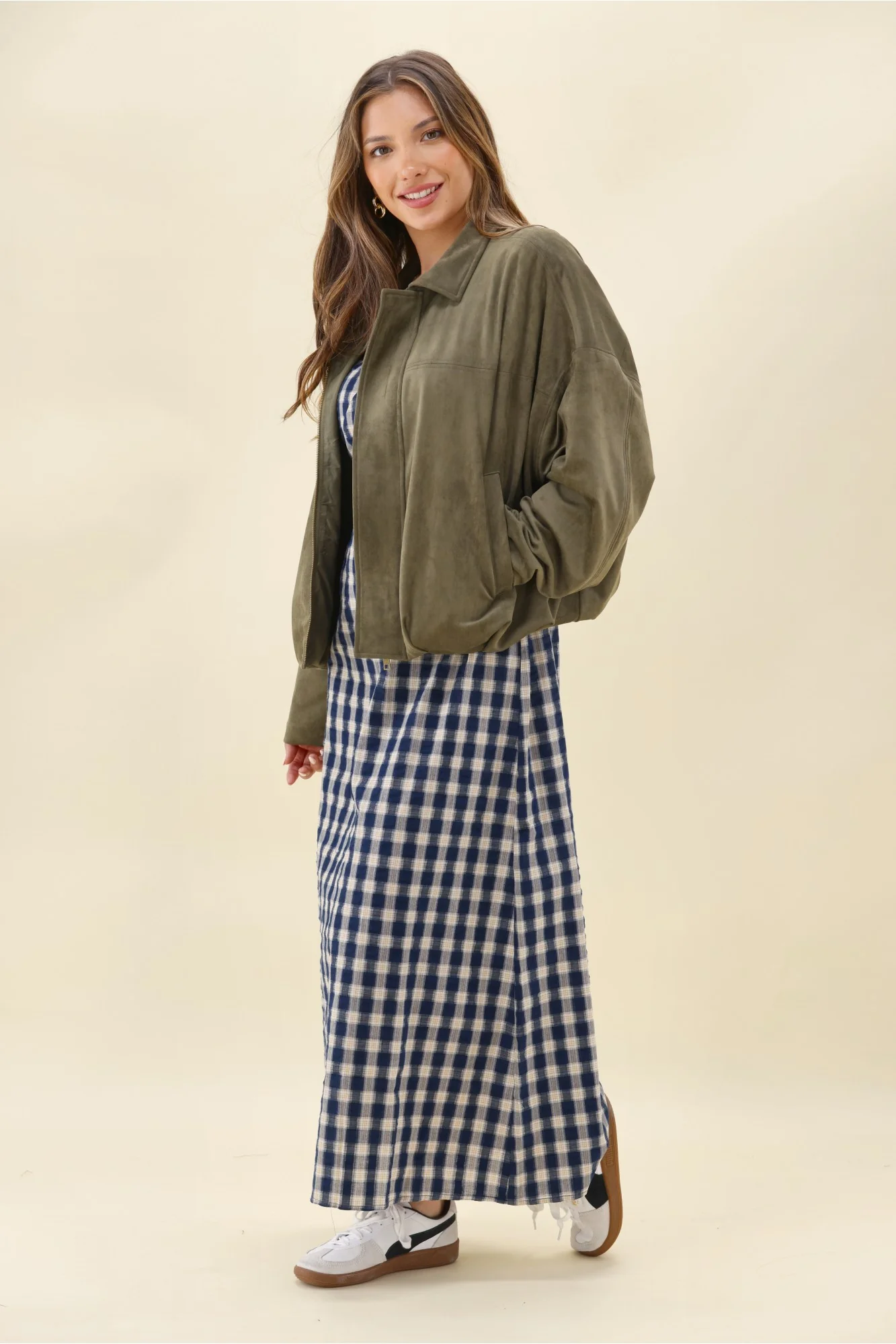 Ayva Eden Dress Blue Check - Image 7