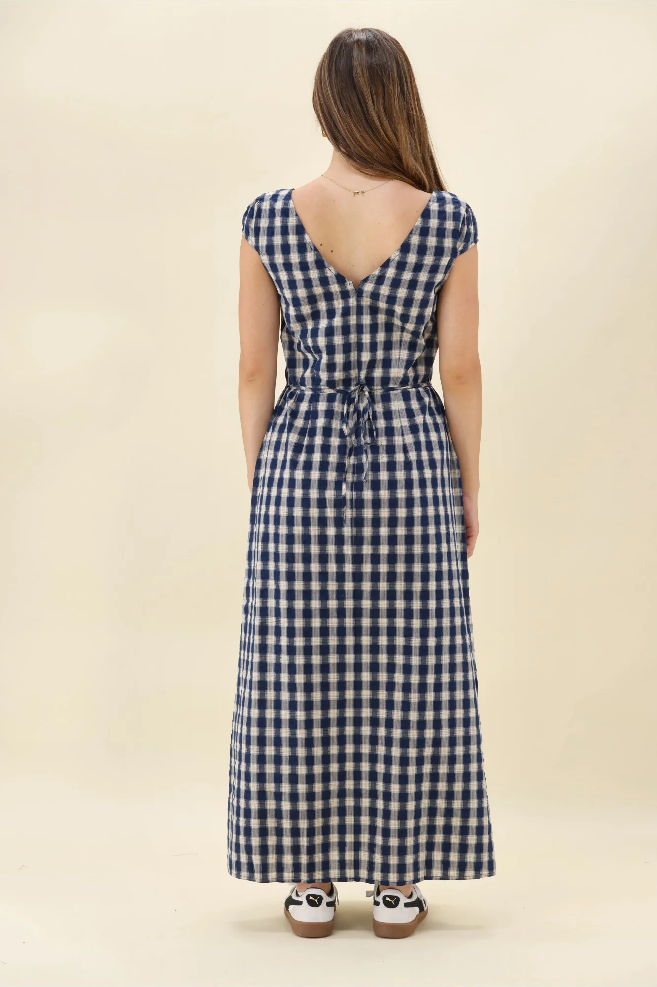 Ayva Eden Dress Blue Check - Image 8