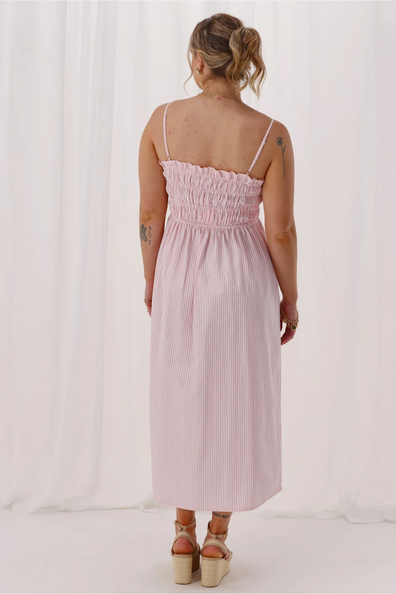Ayva Evie Striped Dress Pink - Image 10
